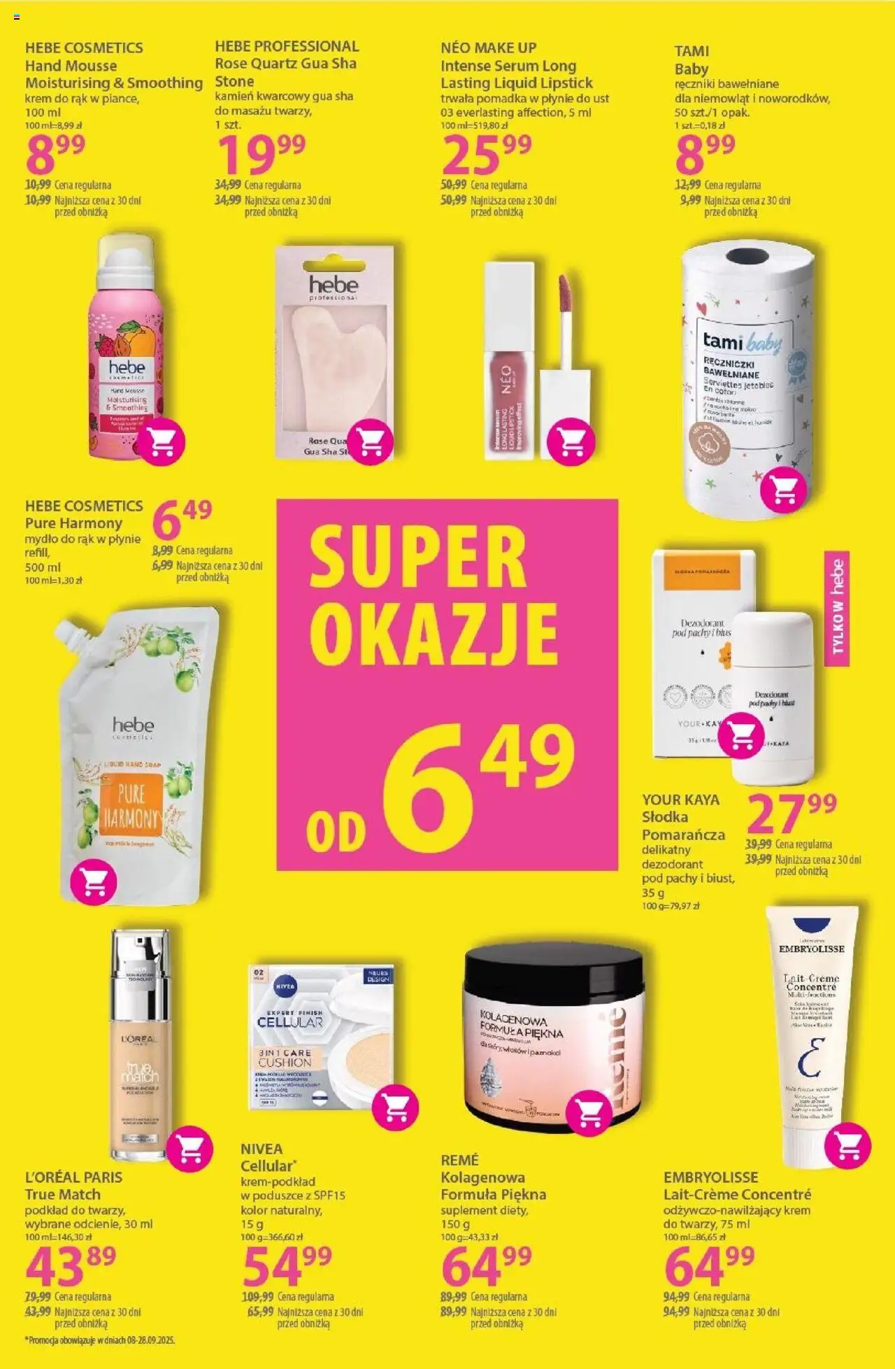 Hebe Gazetka od 08.09.2025 | Strona: 15 | Produkty: Pomadka, Krem do rąk, Krem, Finish