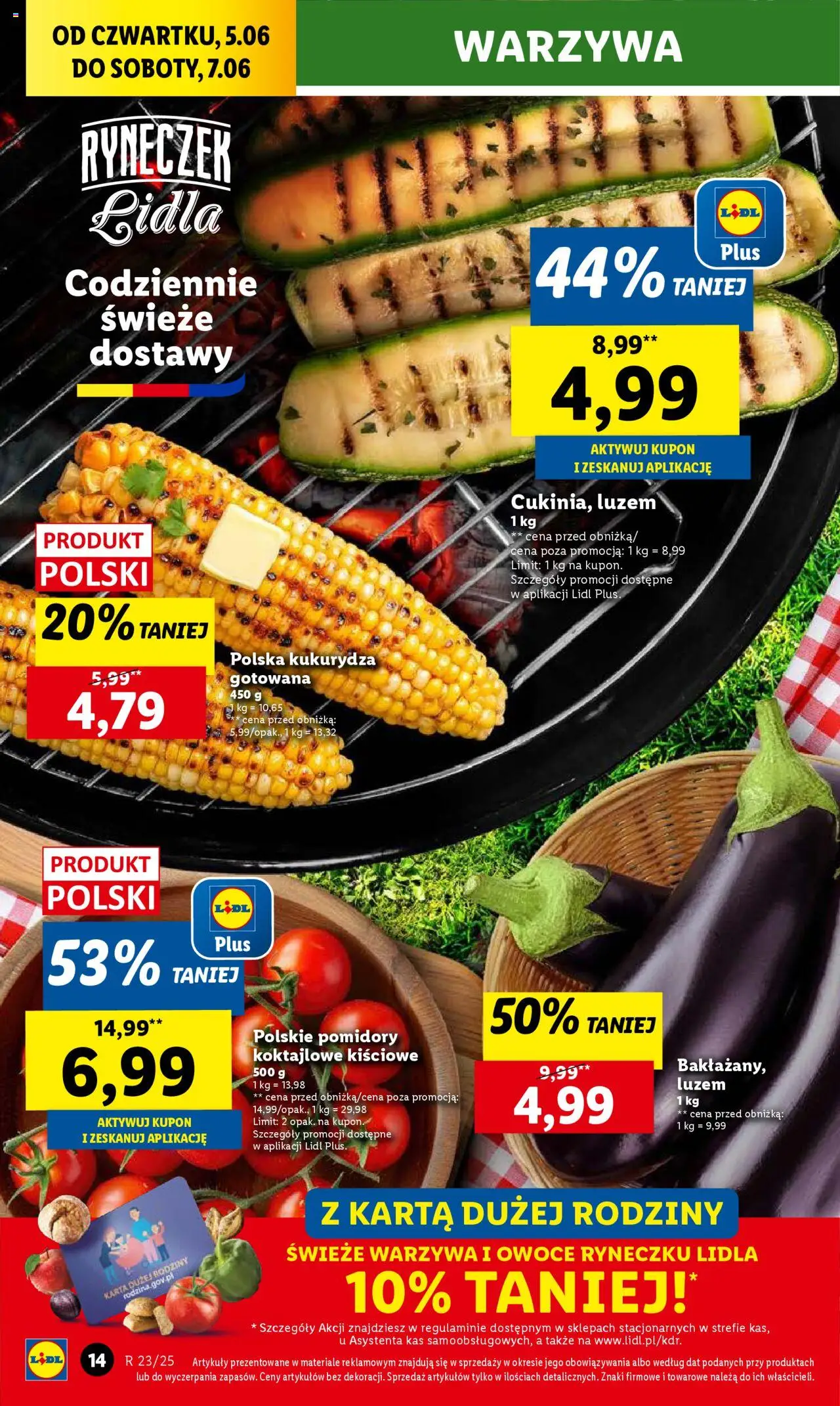 Lidl Gazetka od 05.06.2025 | Strona: 18 | Produkty: Karta, Kukurydza, Pomidory, Warzywa