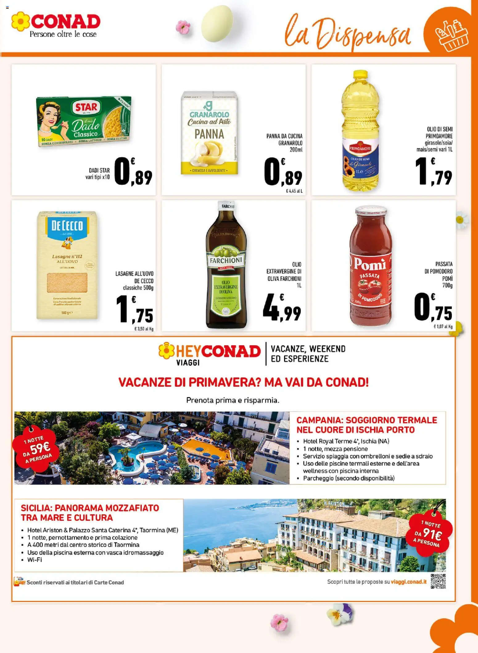 Volantino Conad del 25.03.2026 | Pagina: 15 | Prodotti: Panna, Olio, Olive, Piscina
