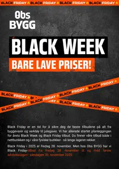 Forhåndsvisning av Obs Bygg - Black Friday Varsel gyldig fra 22.10.2025