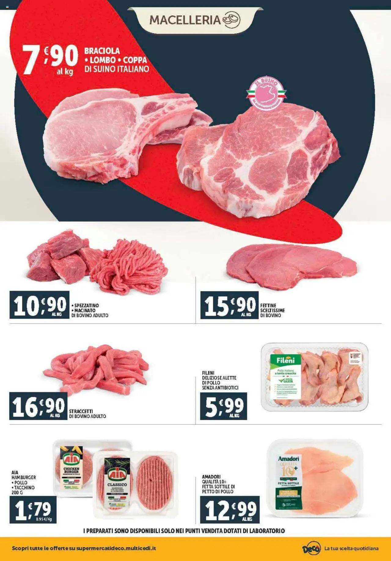 Volantino Decò del 08.08.2025 | Pagina: 4 | Prodotti: Pollo, Suino, Tacchino, Hamburger
