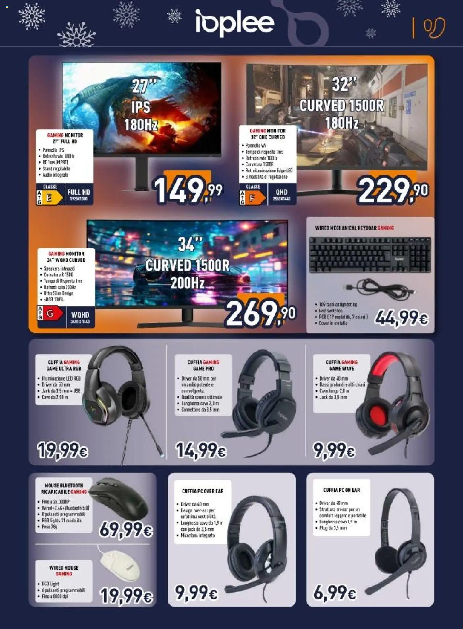 Volantino Unieuro del 06.12.2025 | Pagina: 9 | Prodotti: Monitor, PC, Mouse, Connettore