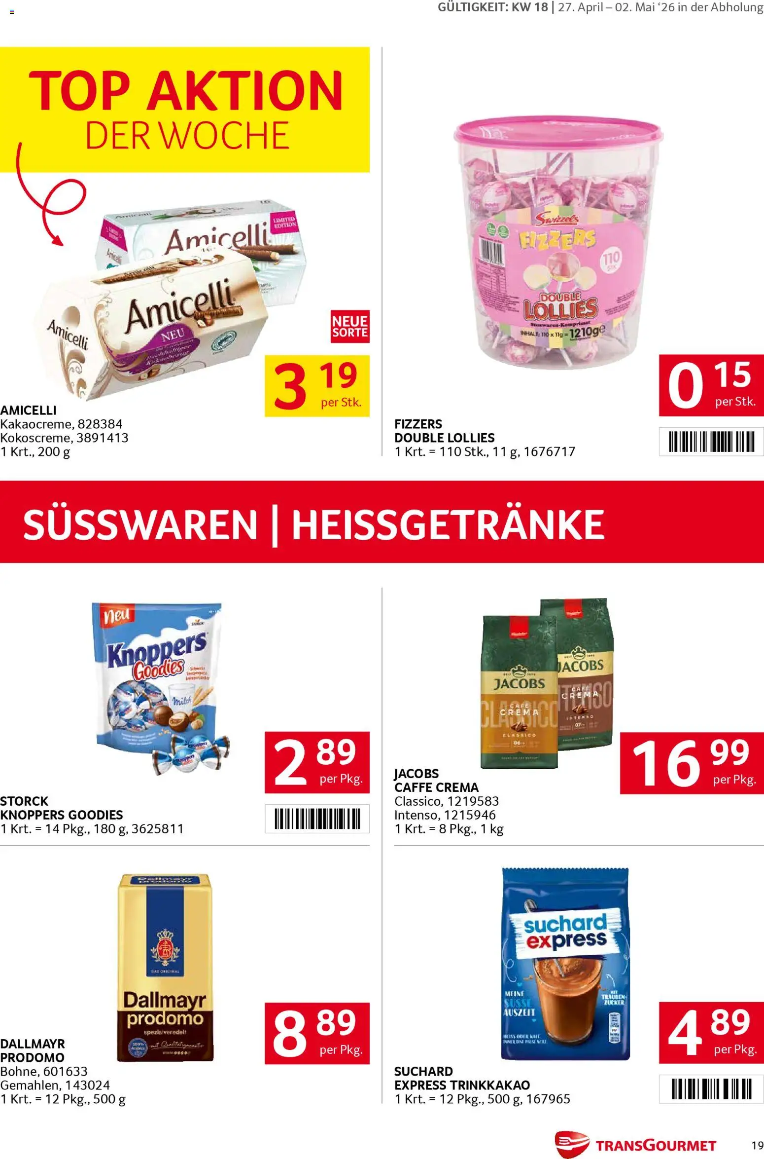 Transgourmet Flugblatt gültig ab 27.04.2026 | Seite: 18 | Produkte: Zucker