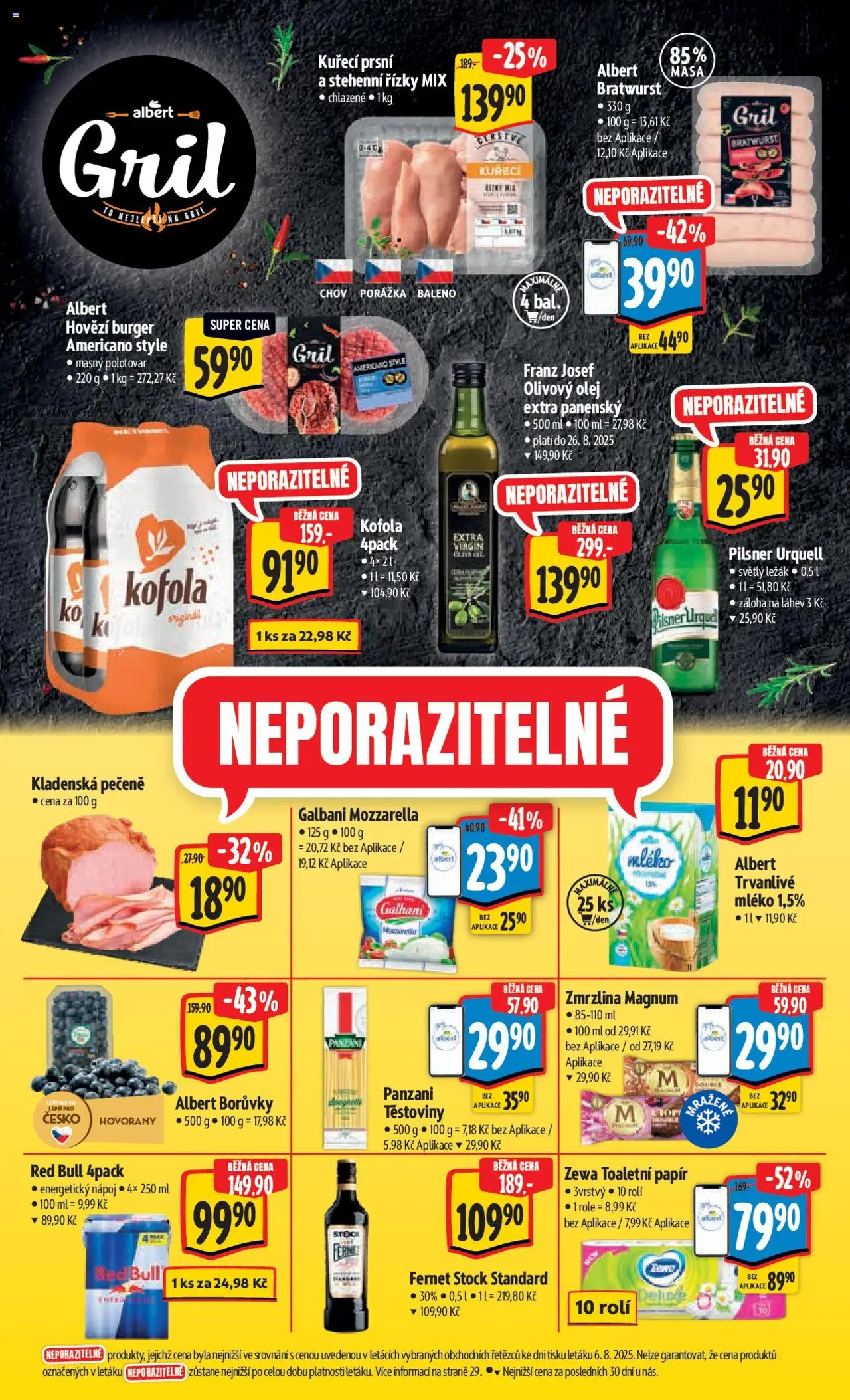 Albert leták - Hypermarket od 13.08.2025 | Strana: 55 | Produkty: Hovězí, Olej, Zmrzlina, Pilsner