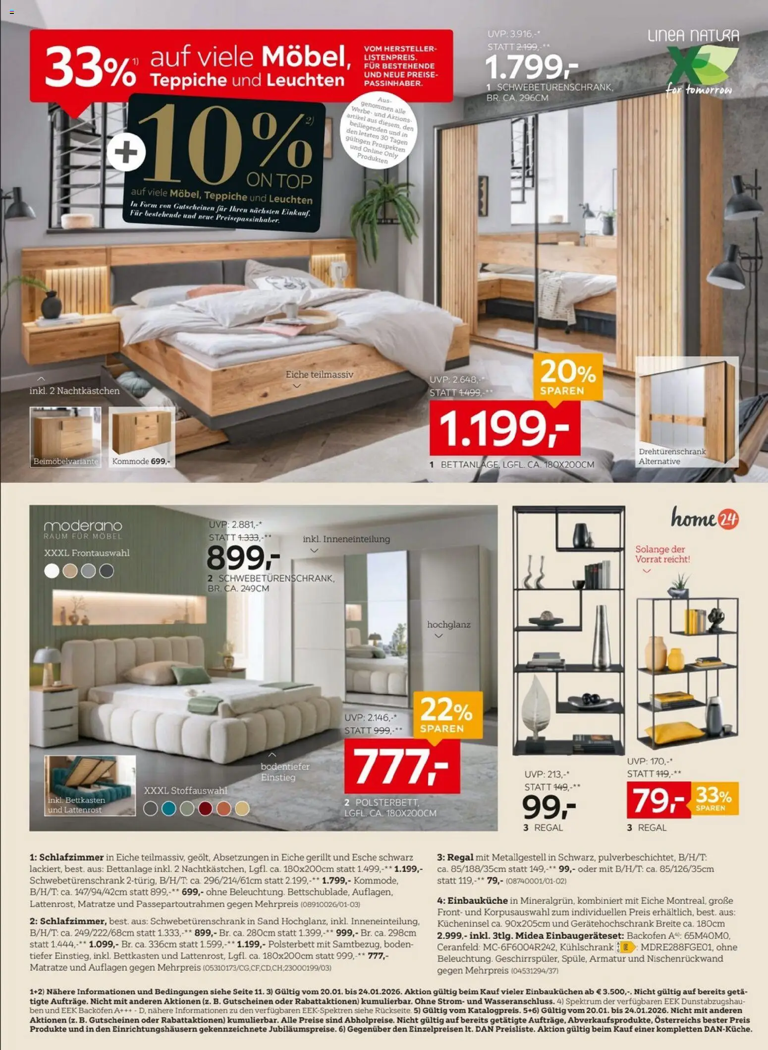 XXXLutz Heimtextilienwochen gültig ab 20.01.2026 | Seite: 12 | Produkte: Kühlschrank, Matratze, Kommode, Regal