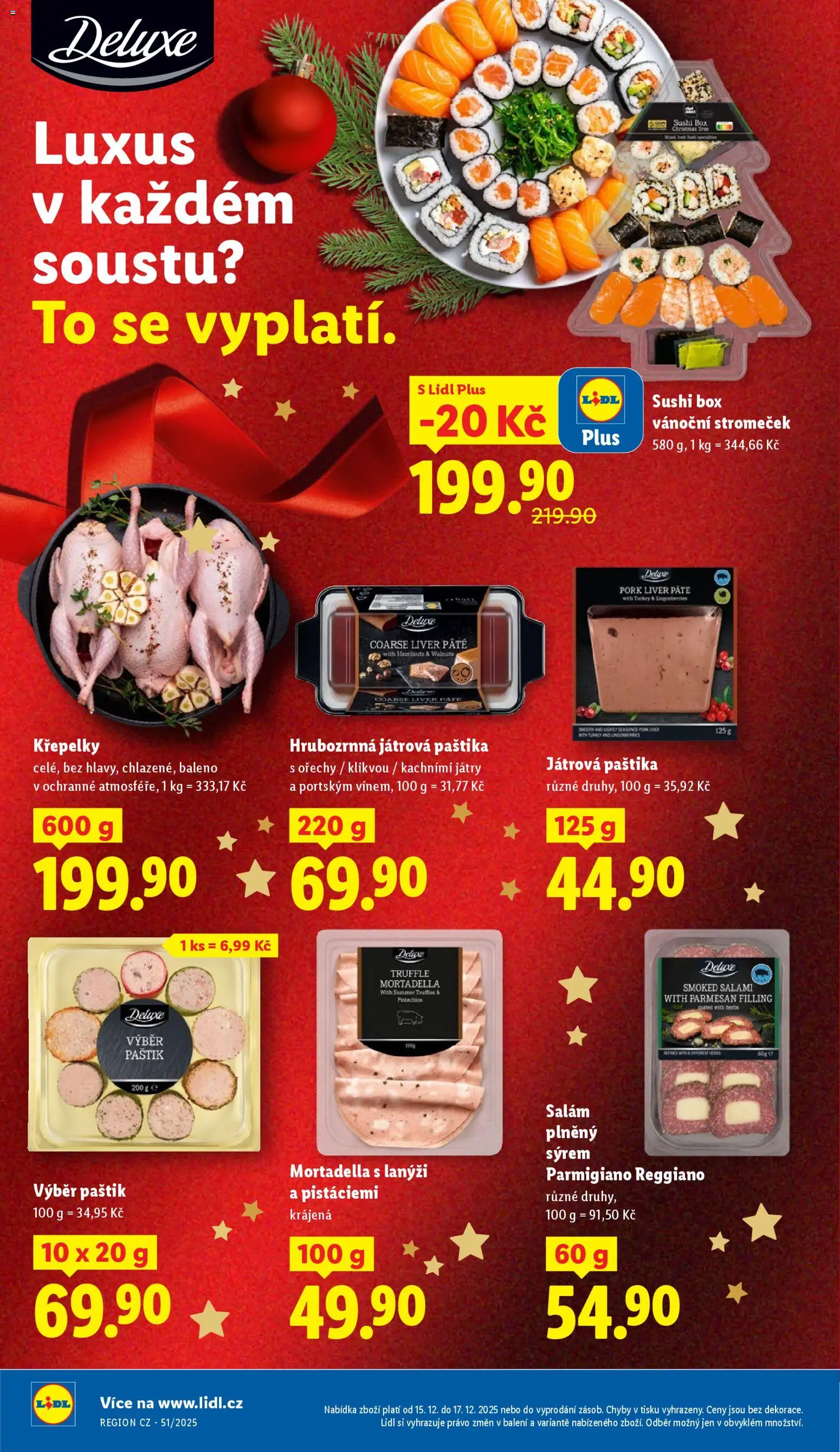 Lidl leták od 15.12.2025 | Strana: 16 | Produkty: Box, Sushi box, Parmigiano Reggiano, Paštika