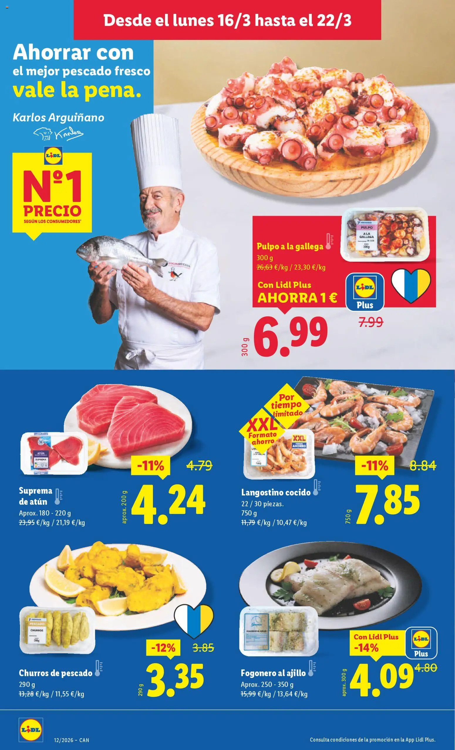 Lidl folleto │ válido desde el 16.03.2026 | Página: 4 | Productos: Pescado, Langostino