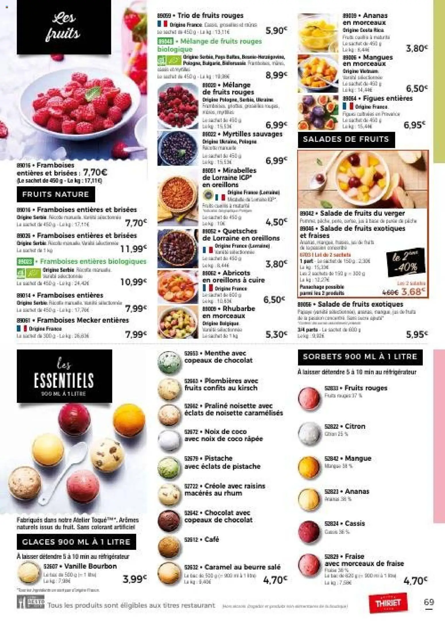 {H1} | Page: 69 | Produits: Citron, Noix de coco, Beurre, Fraises