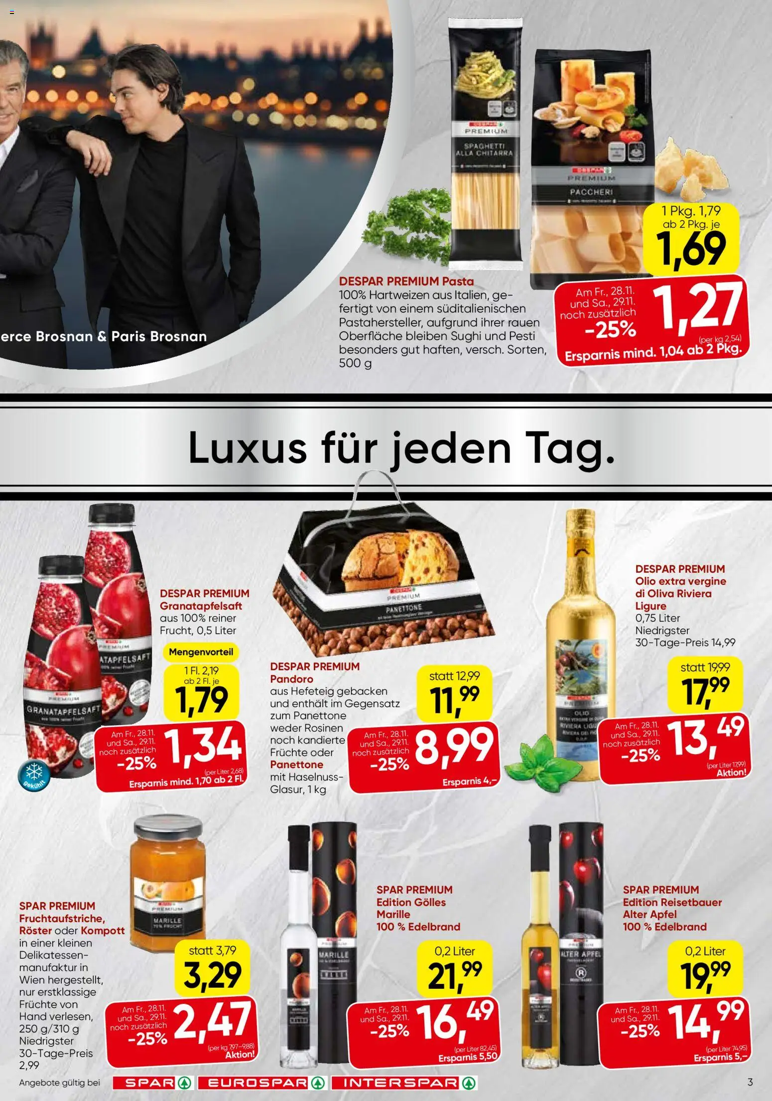 Spar Flugblatt - Vorarlberg gültig ab 27.11.2025 | Seite: 3 | Produkte: Pasta, Rosinen, Hajdina liszt, Äpfel