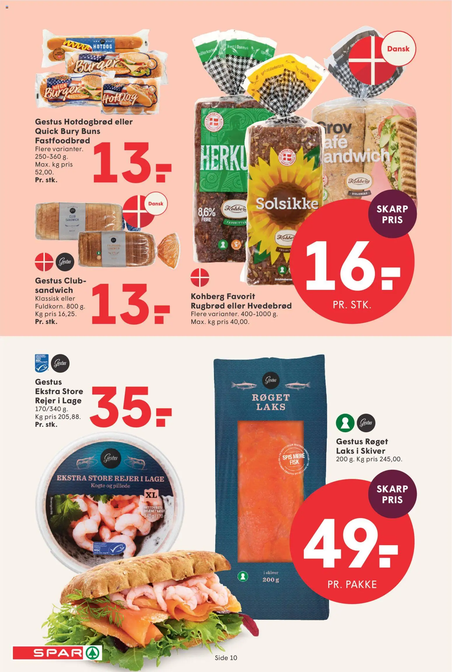 Spar tilbudsavis – gyldig fra 27.02.2026 | Side: 10 | Produkter: Fisk, Hotdogbrød, Rugbrød, Rejer