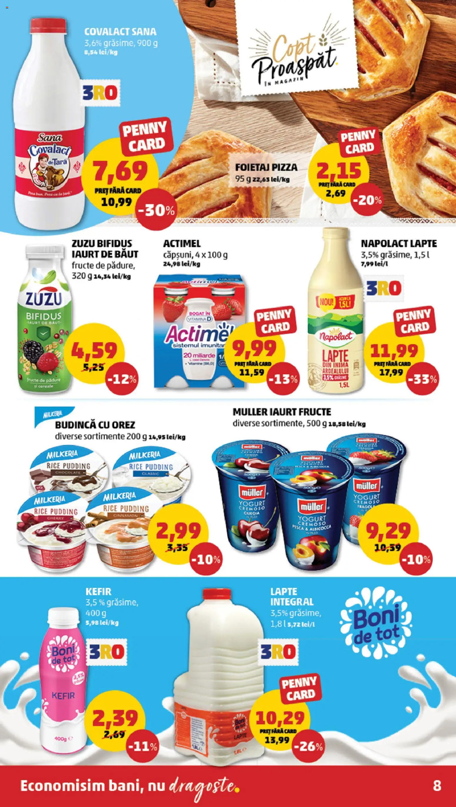 Noul catalog PENNY – valabil de la 07.01.2026 | Pagină: 8 | Produse: Lapte, Iaurt, Orez, Fructe