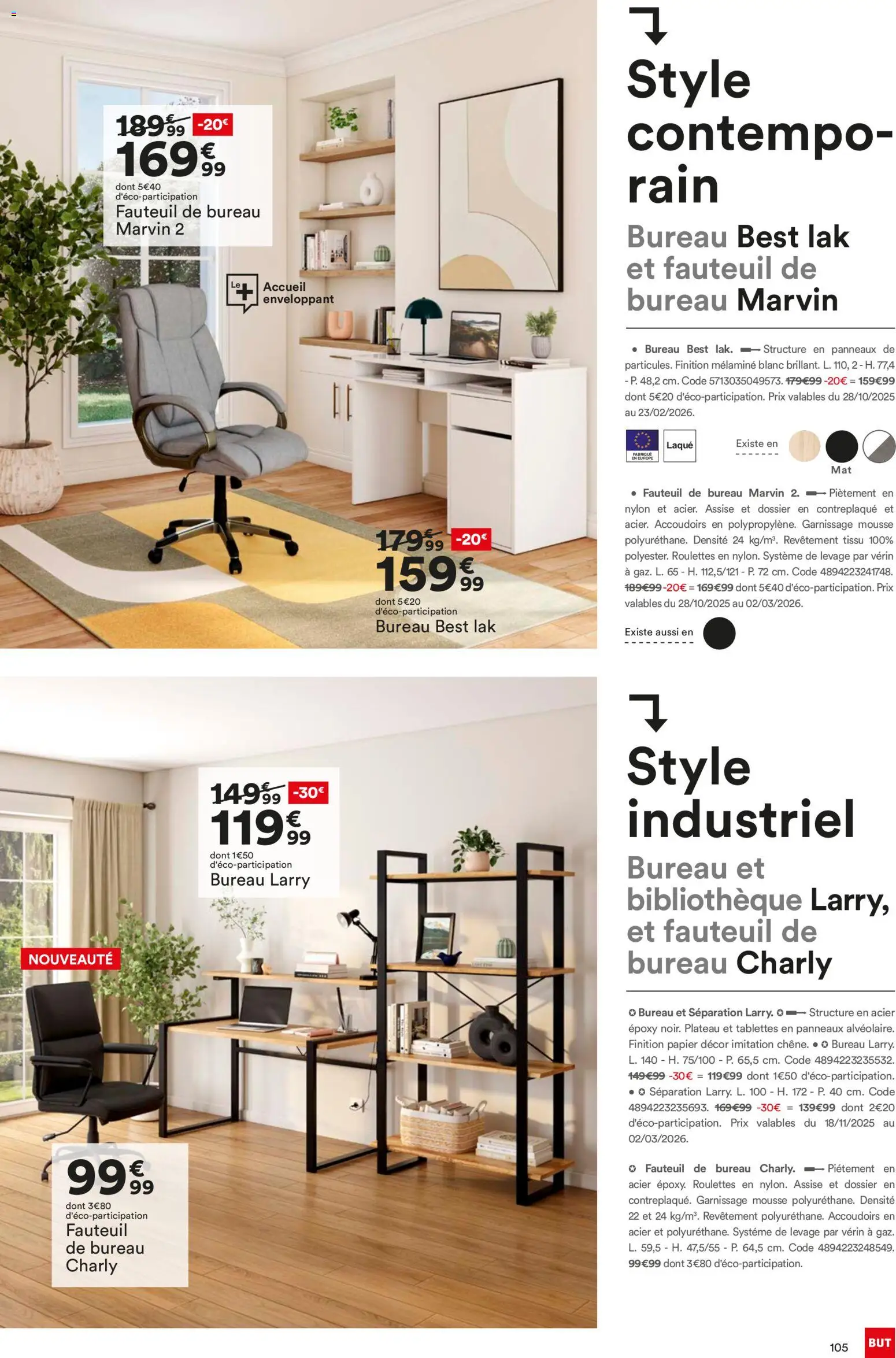 {H1} | Page: 105 | Produits: Plateau, Mousse, Fauteuil, Laque
