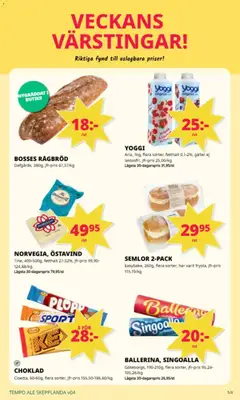 Tempo - erbjudanden - Förhandsvisning av reklamblad från butik Tempo aktuell från 19.01.2026 | Sida: 5 | Produkter: Singoalla, Galler, Choklad, Yoggi