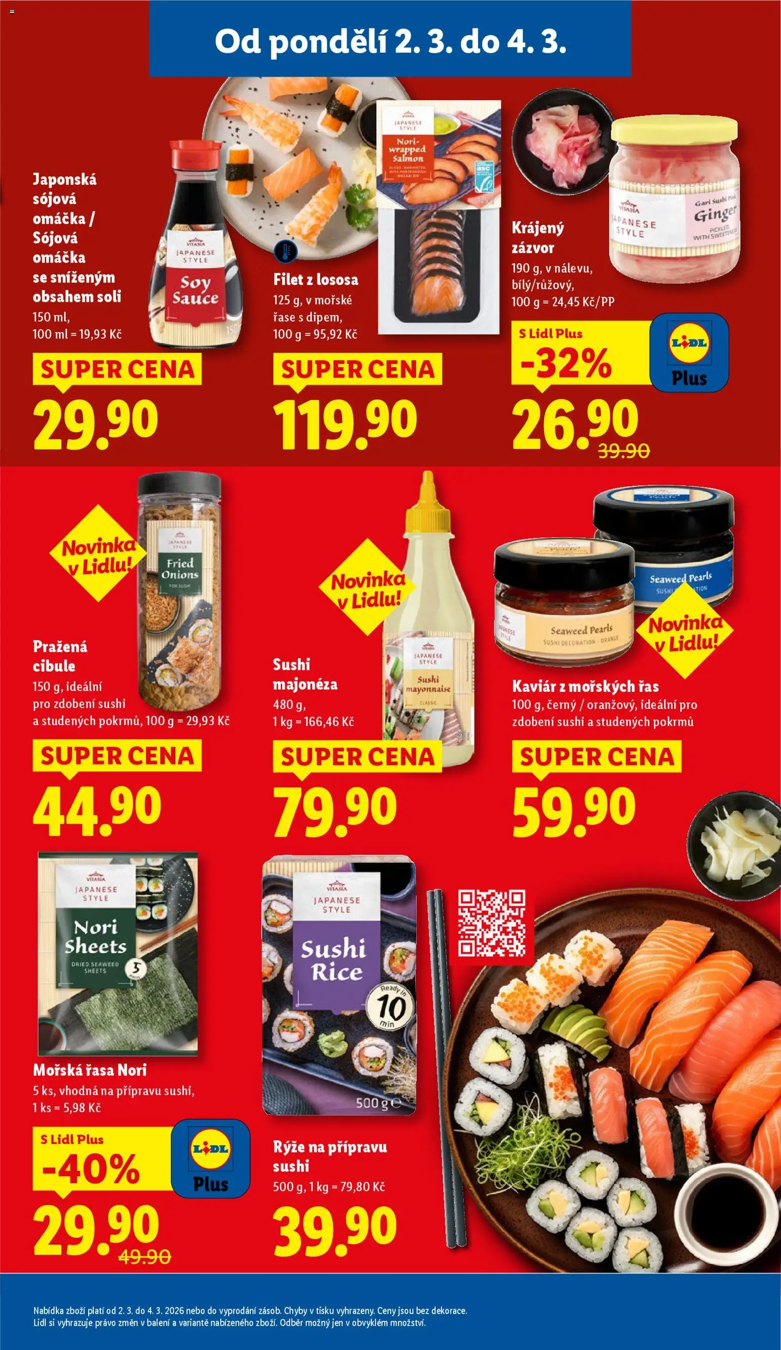 Lidl leták od 02.03.2026 | Strana: 19 | Produkty: Kaviár, Rýže, Zázvor, Řasa nori