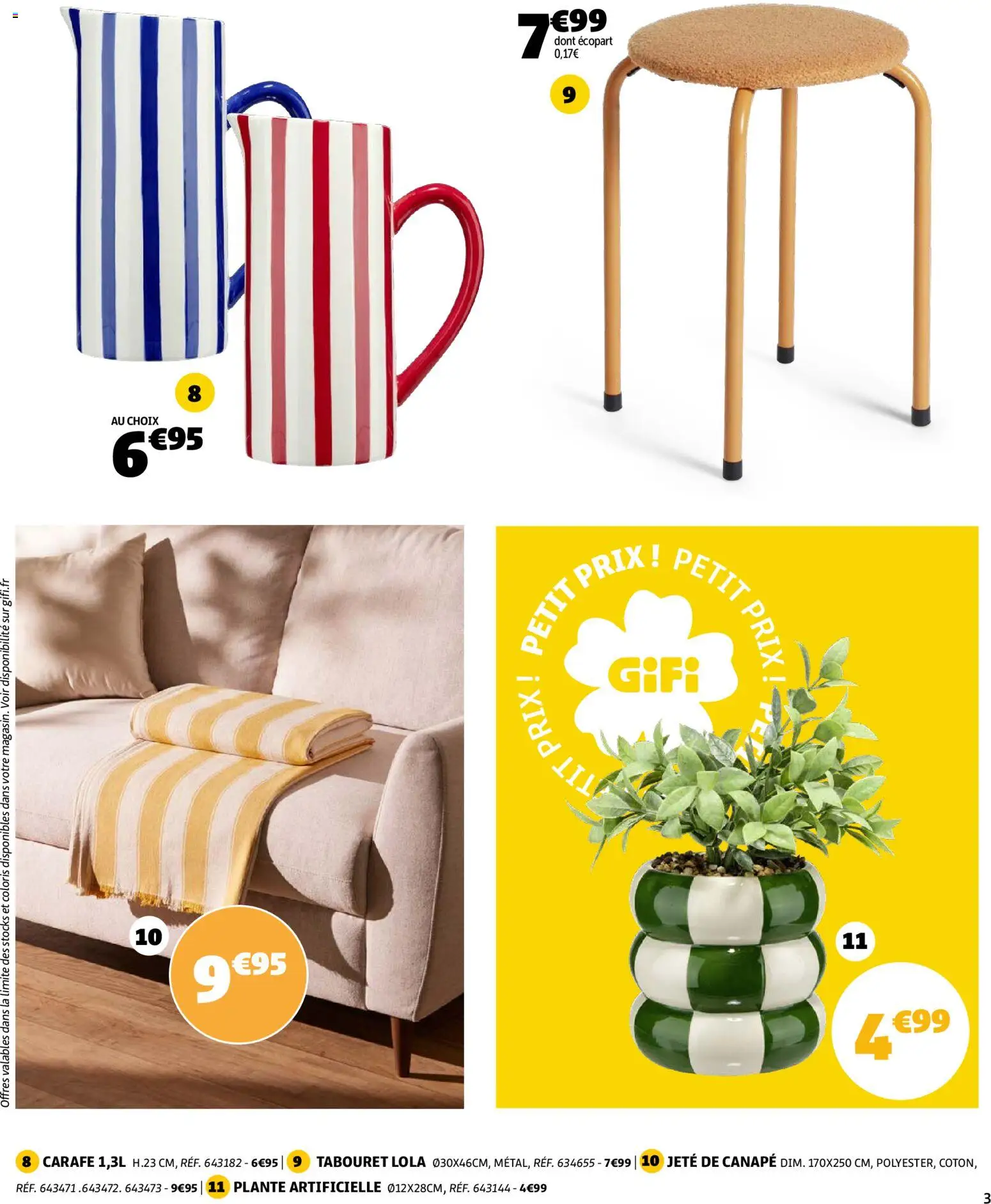 {H1} | Page: 3 | Produits: Plante artificielle, Canapé