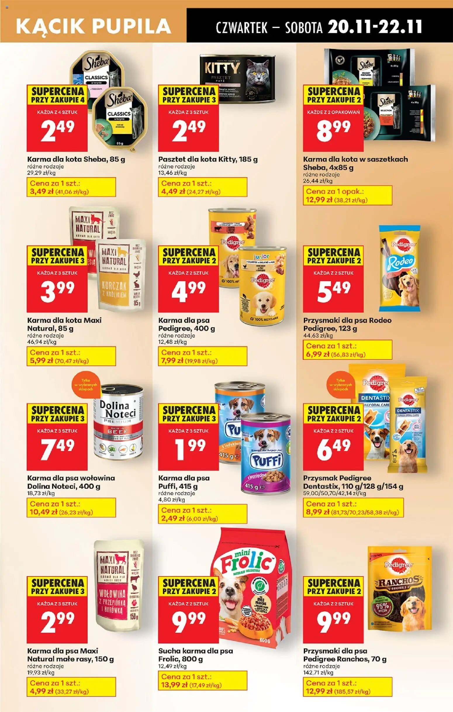 Biedronka gazetka - Oferta w tym tygodniu od 20.11.2025 | Strona: 79 | Produkty: Kurczak, Karma dla kota, Sucha karma dla psa, Przepiórka