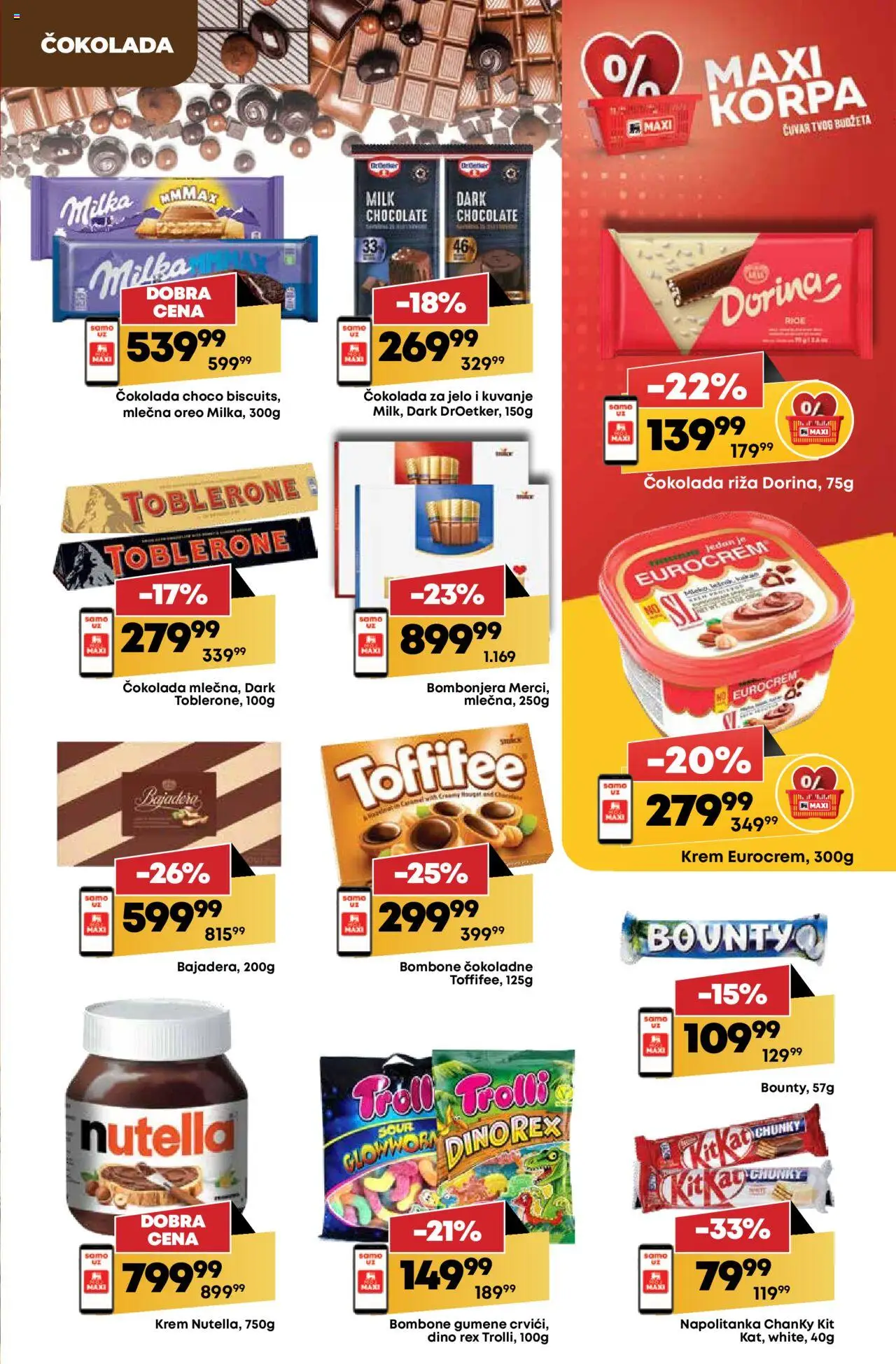 Maxi katalog - važi od 03.07.2025 | Strana: 23 | Proizvode: Milka, Bounty, Oreo, Toblerone