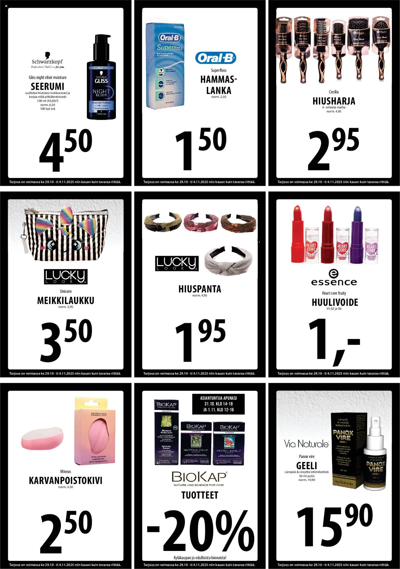 Tuuri tarjoukset – voimassa 29.10.2025 alkaen | Sivu: 16 | Tuotteet: Shampoo, Seerumi, Hiusharja
