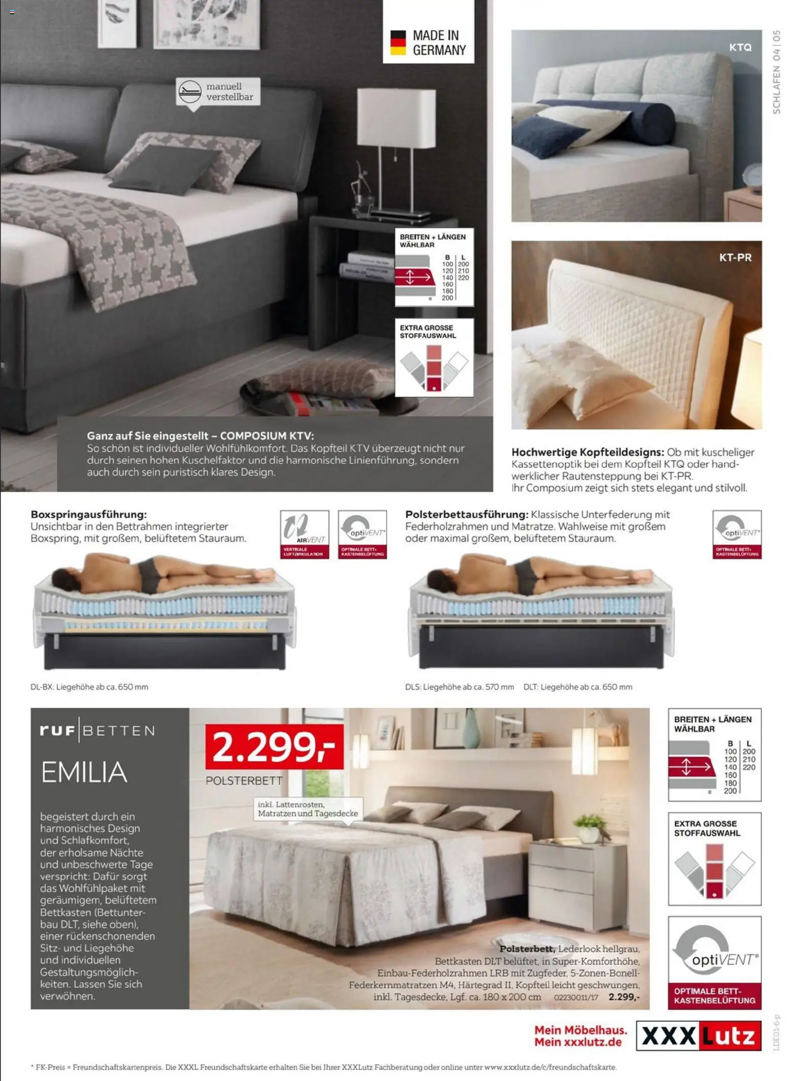 XXXL Lutz Das Beste im Leben – gültig ab 02.01.2026 | Seite: 5 | Produkte: Bett, Polsterbett, Tagesdecke