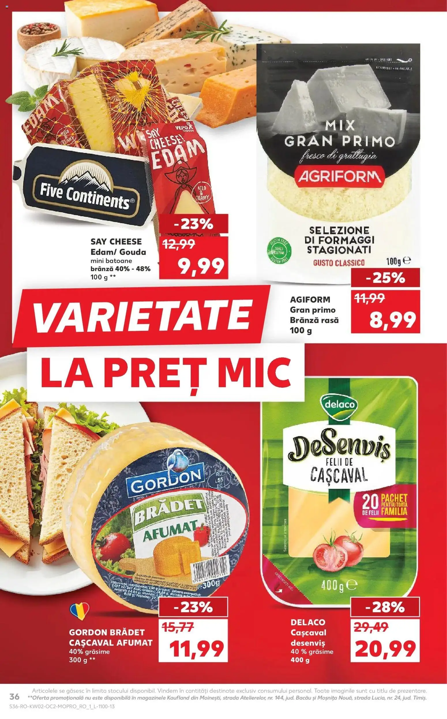 Noul catalog Kaufland – valabil de la 07.01.2026 | Pagină: 36 | Produse: Light Kedi Konservesi, Cașcaval, Brânză, Gouda
