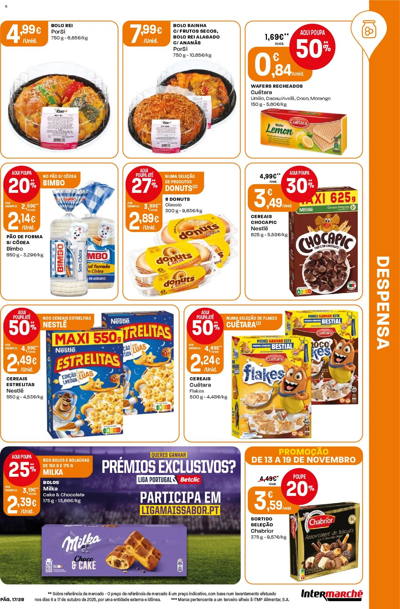 Intermarché Folheto Contact │ válido de 13.11.2025 | Página: 17 | Produtos: Bolachas, Bolo, Base, Pão