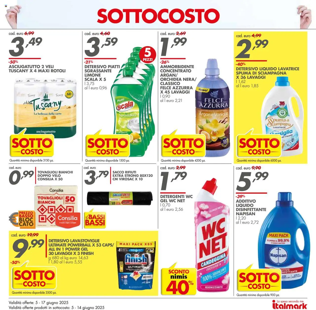 Volantino Italmark del 05.06.2025 | Pagina: 7 | Prodotti: Ammorbidente, Limone, Orchidea, WC