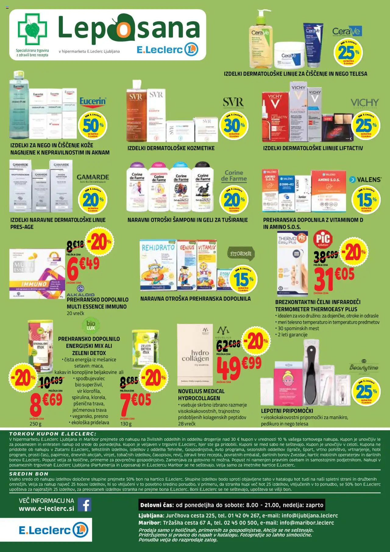 Novi E.leclerc katalog ponudbe – veljaven od 17.09.2025 | Stran: 48 | Izdelki: Prehranska dopolnila, Termometer, Kakav