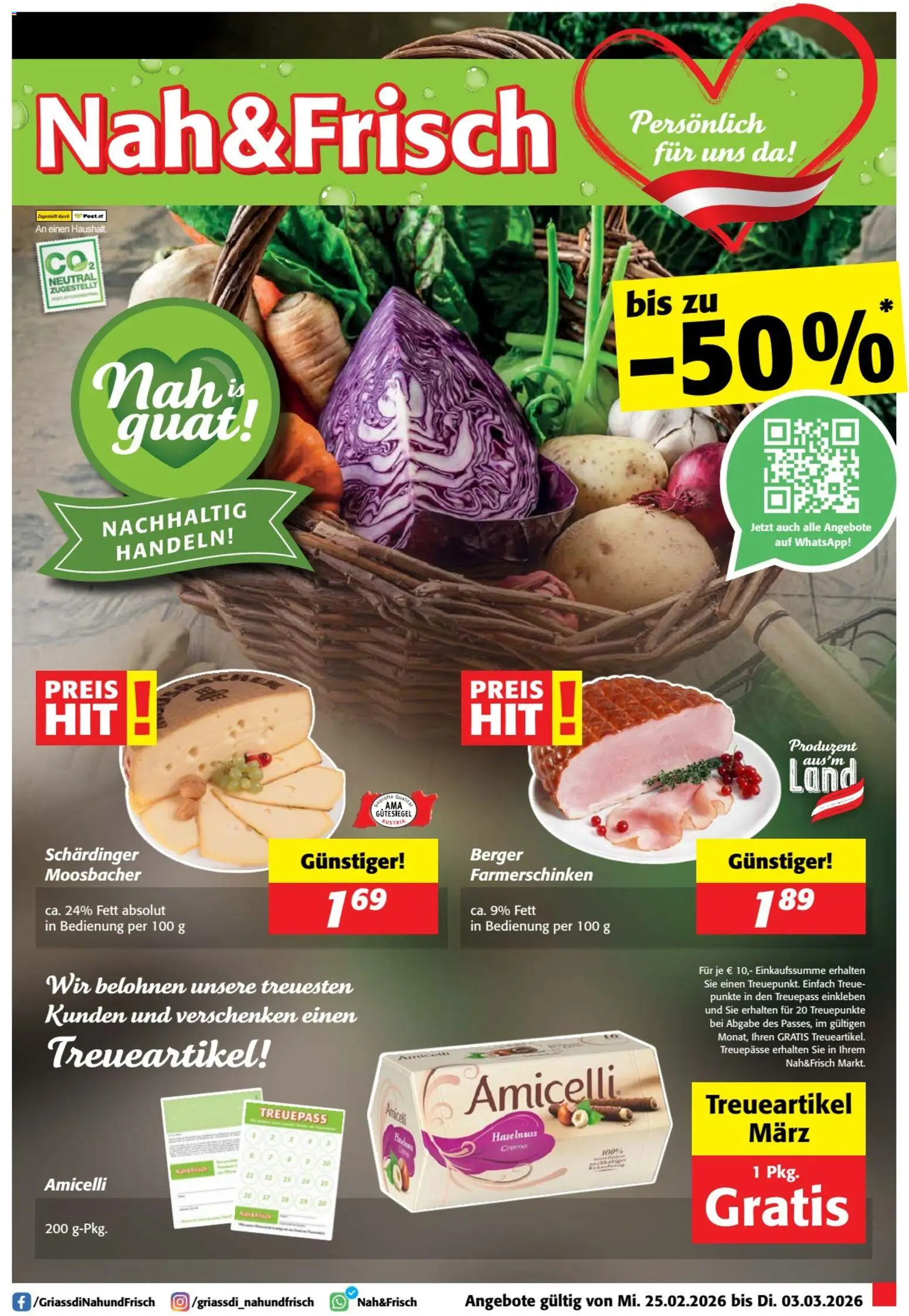 Nah und Frisch Flugblatt gültig ab 25.02.2026 | Seite: 1 | Produkte: Creme