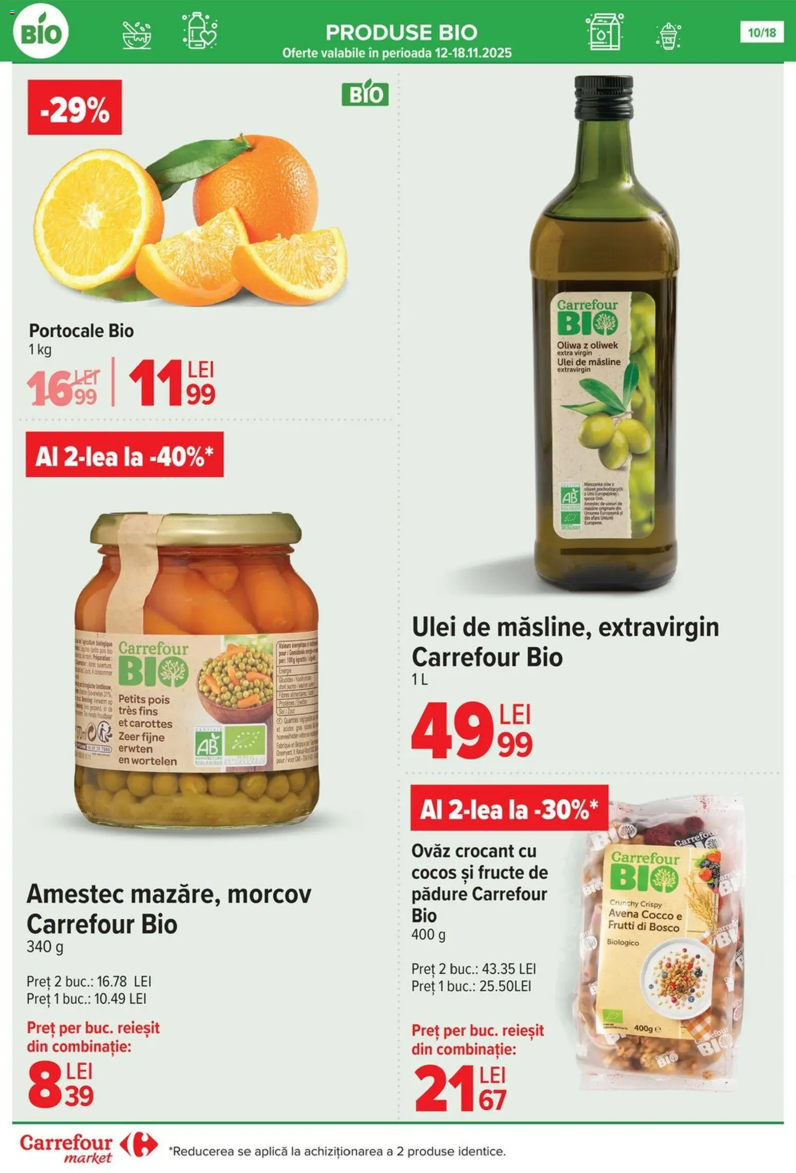 Noul catalog Carrefour – valabil de la 12.11.2025 | Pagină: 10 | Produse: Măsline, Ulei, Portocale, Fructe