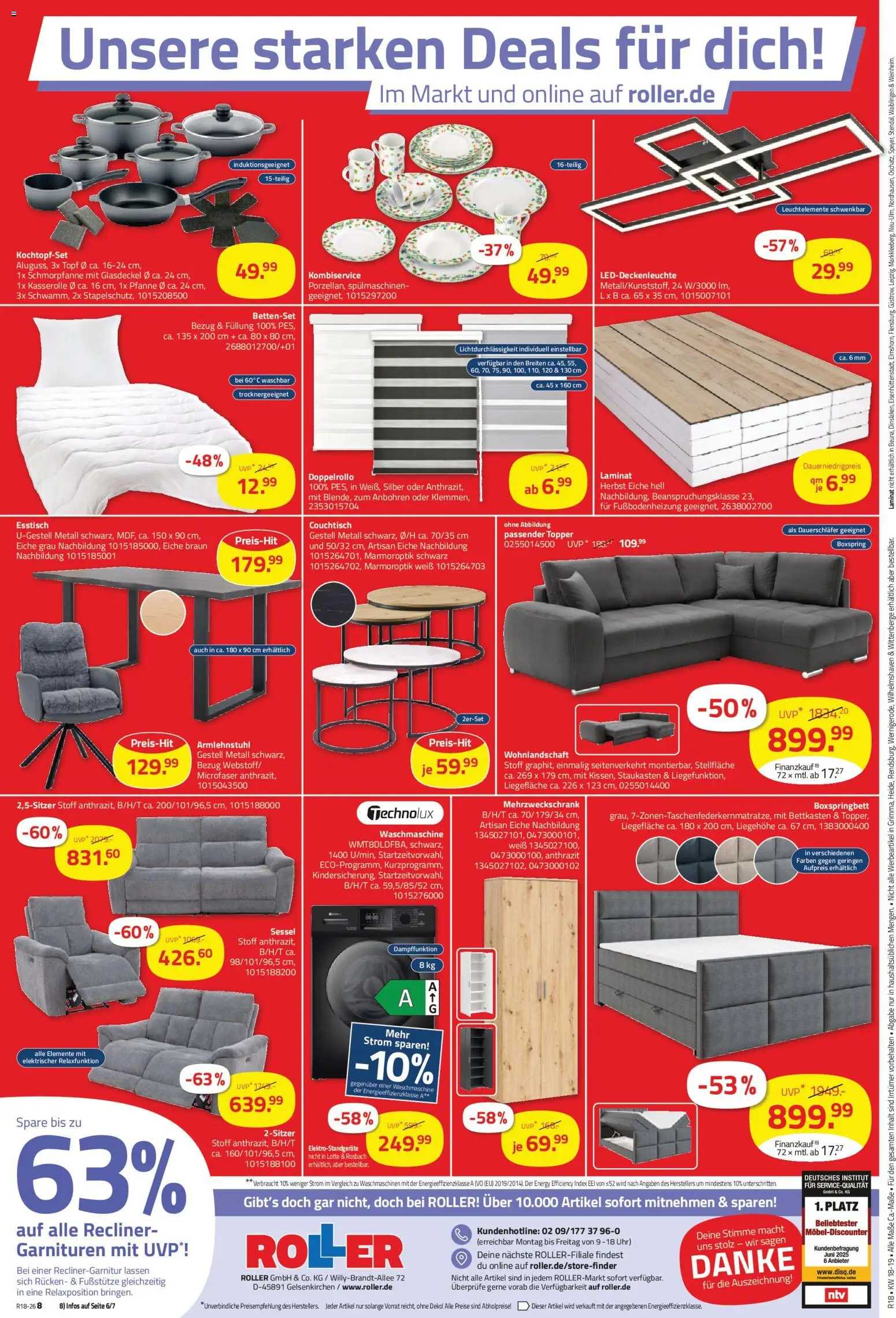 Roller Prospekt 	 – gültig ab 26.04.2026 | Seite: 16 | Produkte: Energy, Boxspringbett, Couchtisch, Uhr