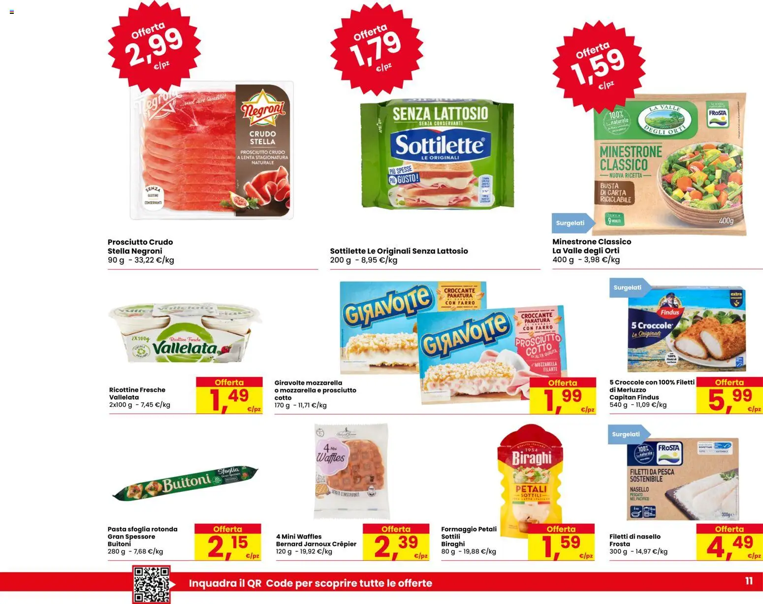 Volantino Despar del 08.01.2026 | Pagina: 11 | Prodotti: Mozzarella, Formaggio, Prosciutto, Nasello