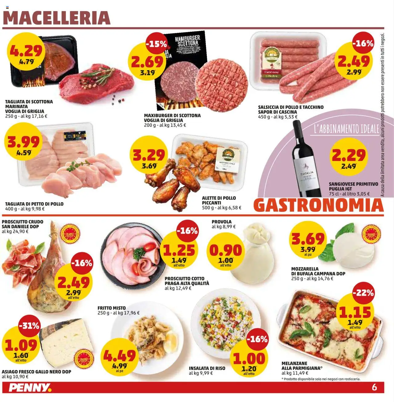 Volantino PENNY del 28.08.2025 | Pagina: 6 | Prodotti: Insalata, Tacchino, Prosciutto, Melanzane