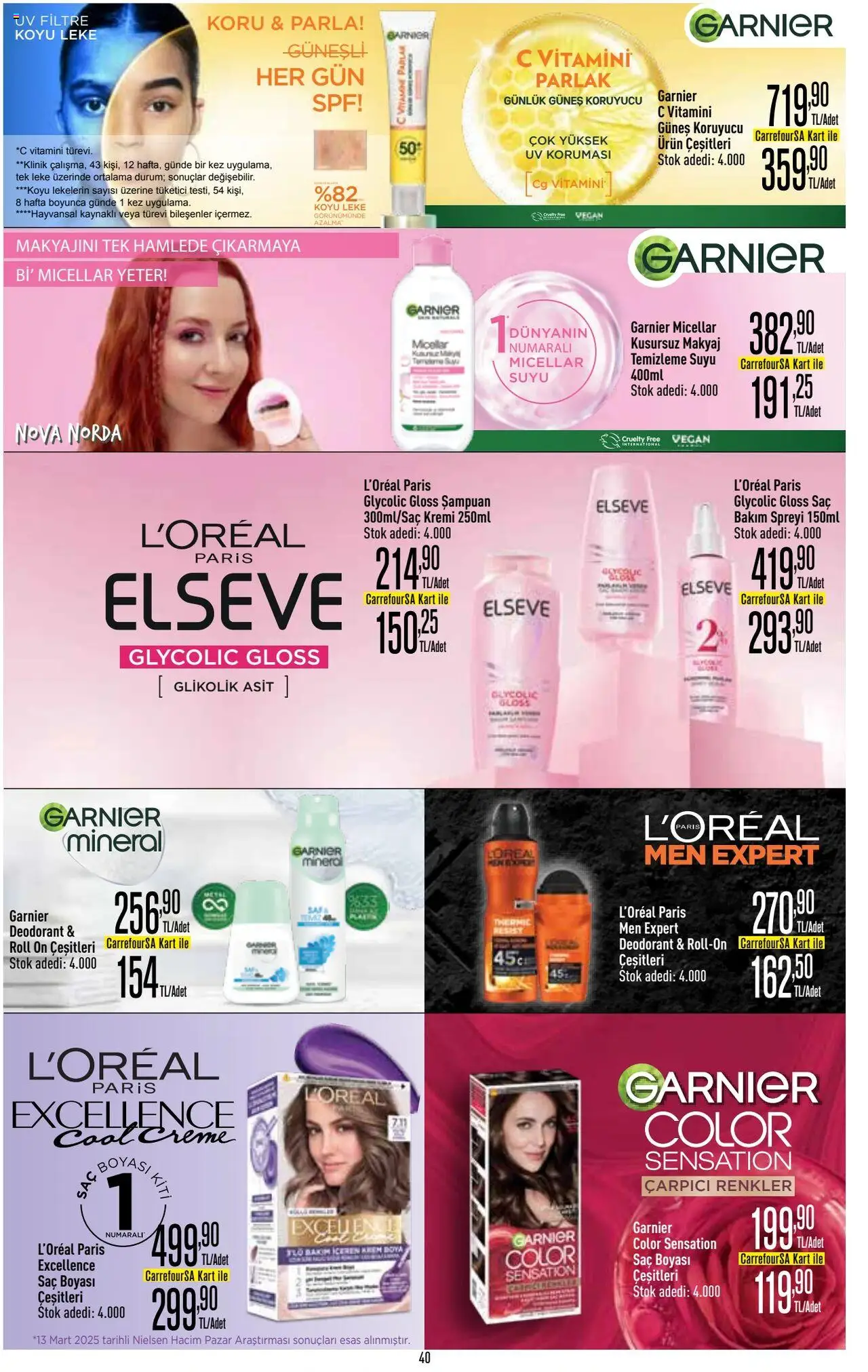 CarrefourSA Katalog - 09.10.2025 tarihinden itibaren geçerlidir | Sayfa: 40 | Ürünler: Şampuan, Krem, Deodorant, Makyaj
