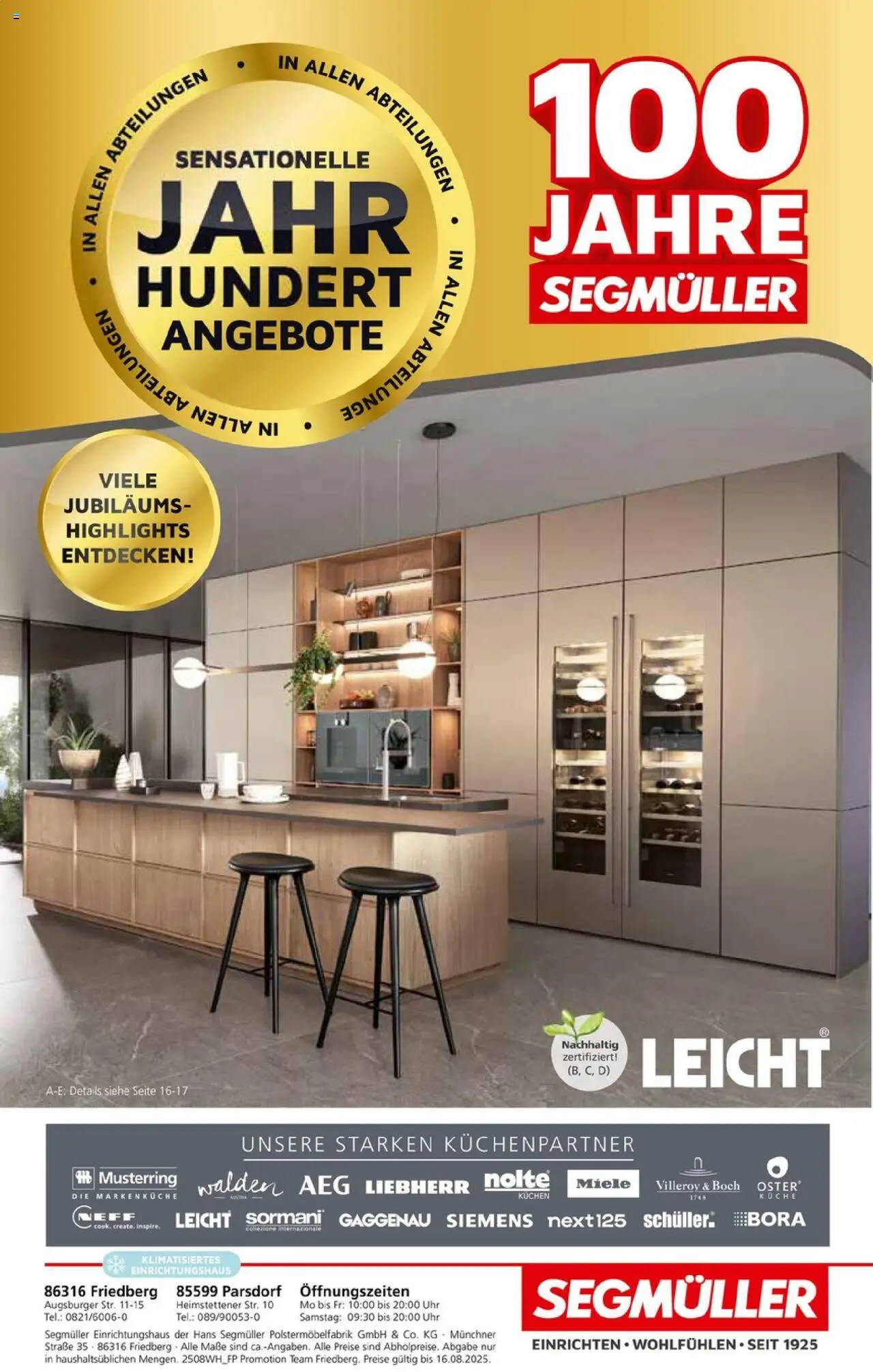 Segmüller Wohndesign - gültig ab dem 02.08.2025 | Seite: 20 | Produkte: Liebherr, Siemens, Kuchen, Uhr