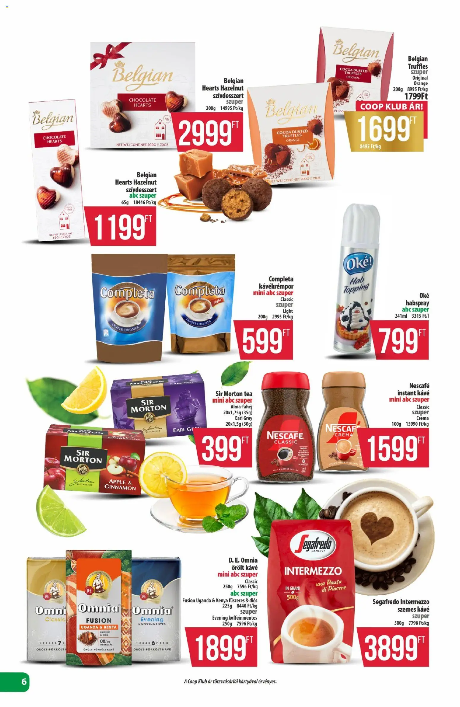 COOP akciós ujság - amely érvényes a következő dátumtól: 22.01.2026 | Oldal: 6 | Termékek: Kávé, Szemes kávé, Őrölt kávé, Instant kávé