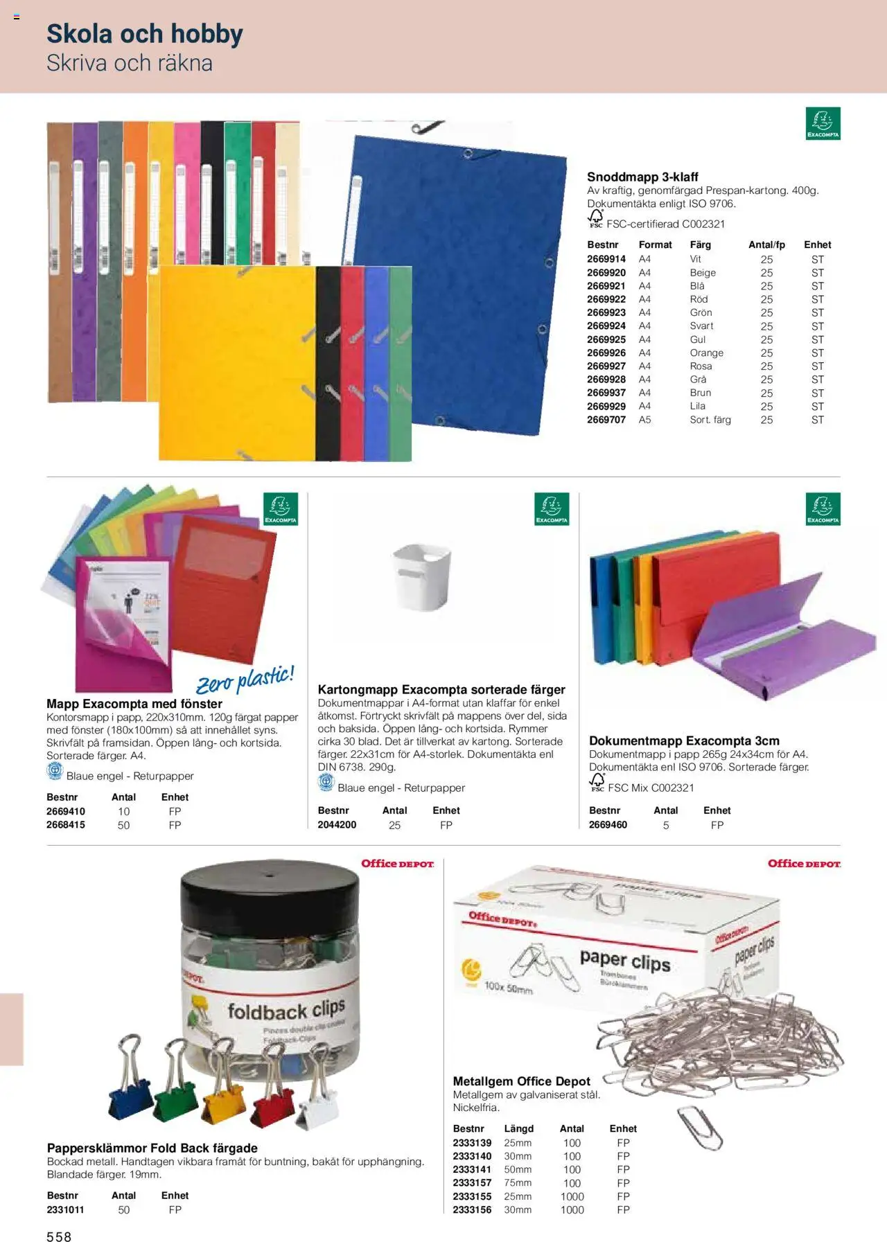 Office Depot reklamblad aktuell från 15.02.2024 | Sida: 560 | Produkter: Papper, Mapp