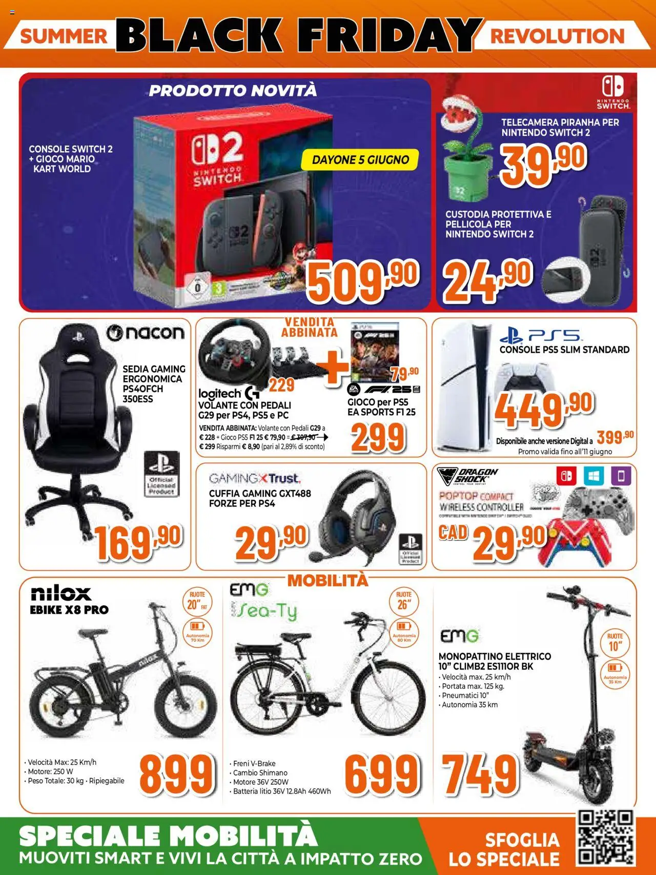 Volantino Iperal del 05.06.2025 | Pagina: 13 | Prodotti: Monopattino, Video, Playstation, Batteria