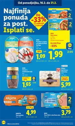 ARGETA Tuna pašteta, Tuna pašteta - Pregled kataloga iz trgovine Lidl, vrijedi od 16.02.2026 | Stranica: 14