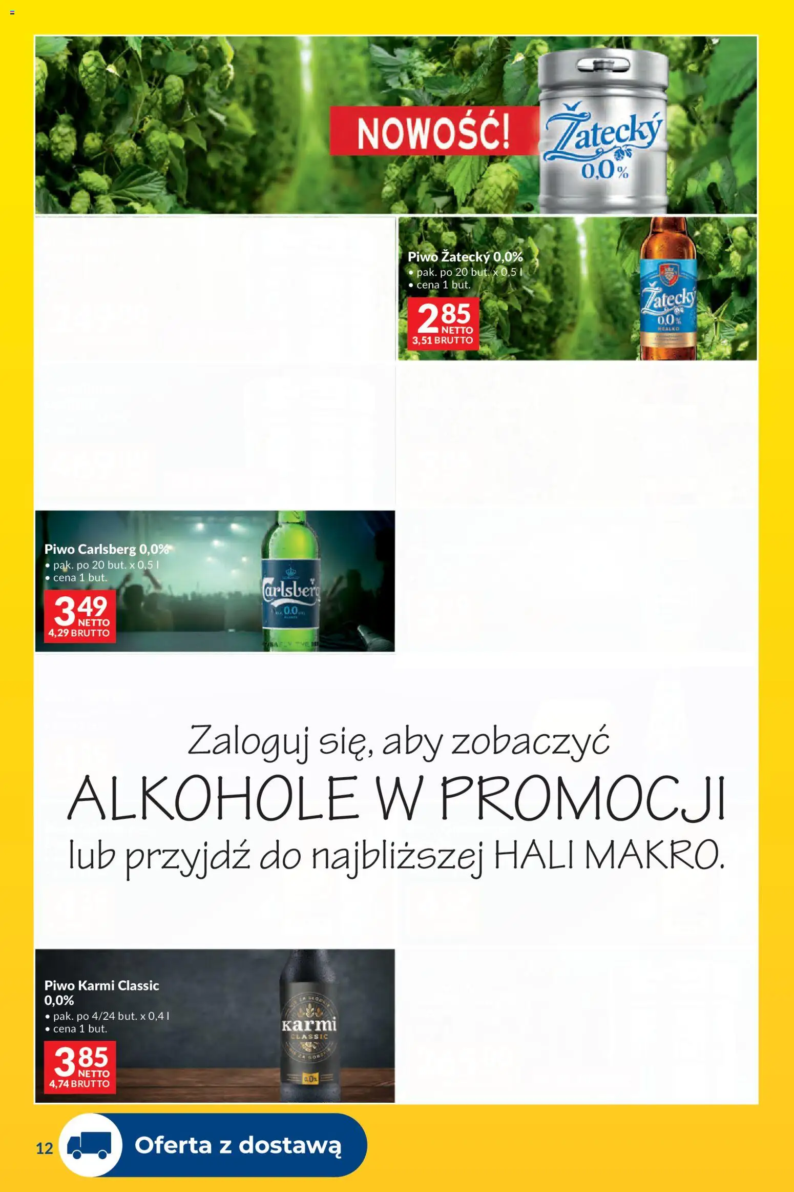 Makro gazetka - Dostawy dla gastronomii od 07.04.2026 | Strona: 12 | Produkty: Guinness, Piwo Carlsberg, Piwo