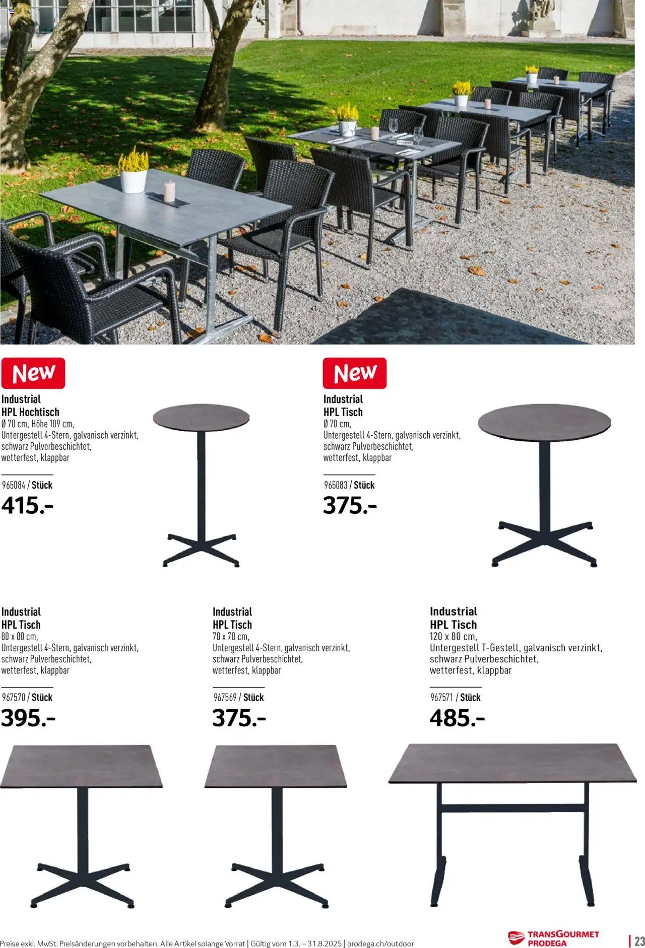 Prodega Aktionen Outdoor-Ausstattung ab 01.03.2025 | Seite: 23 | Produkte: Tisch