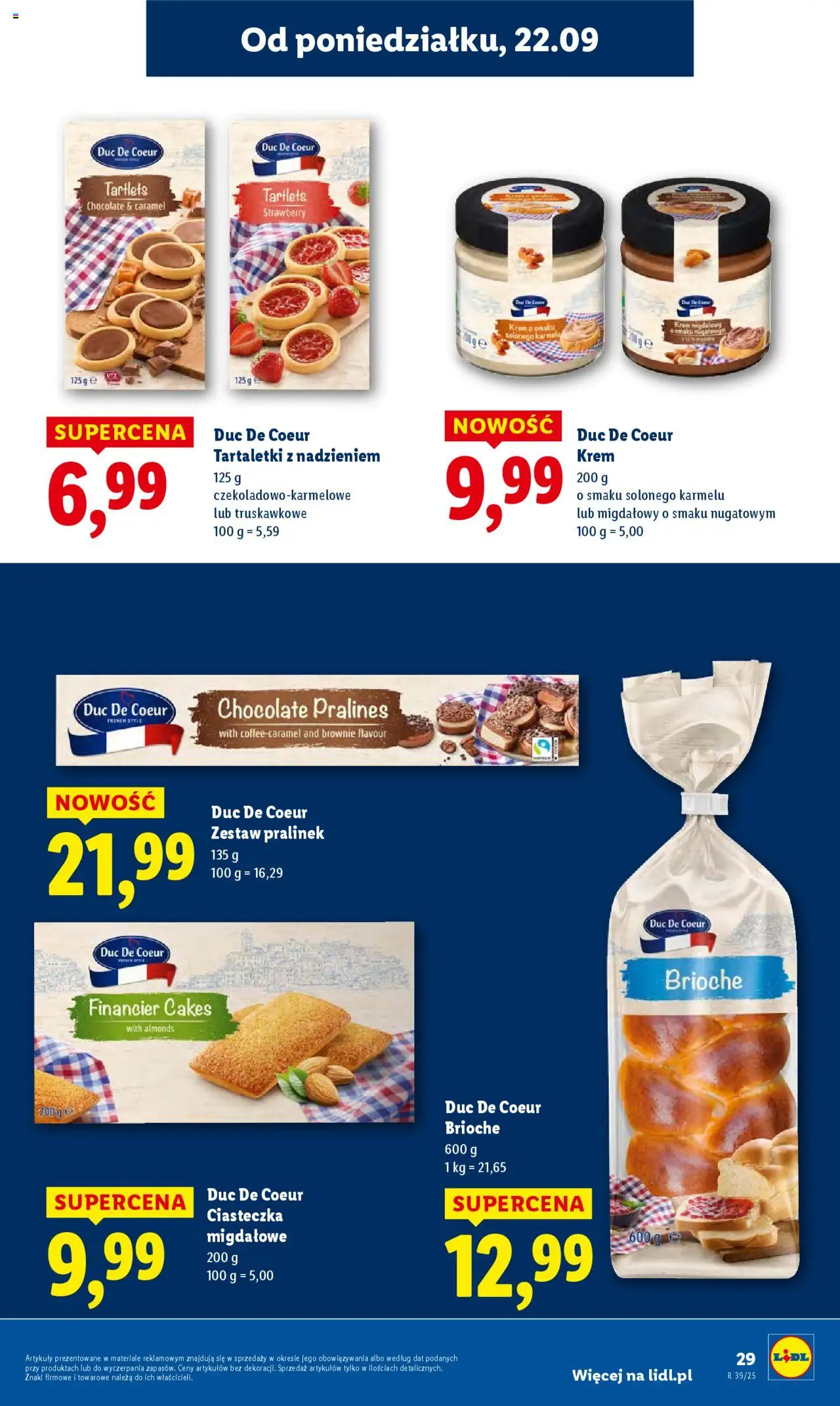 Lidl Gazetka od 22.09.2025 | Strona: 35 | Produkty: Brownie, Krem, Ciasteczka