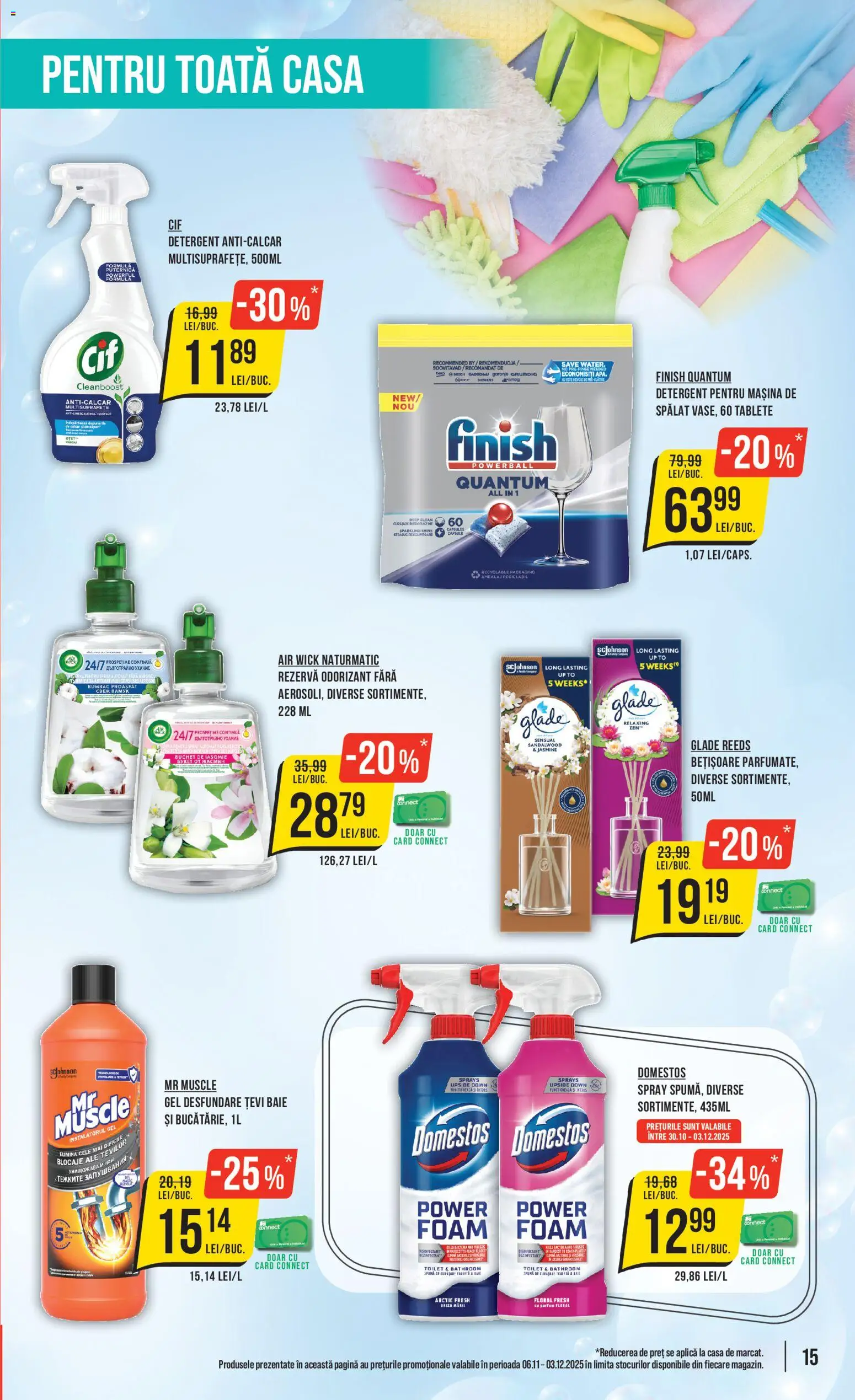 Noul catalog Mega Image – valabil de la 06.11.2025 | Pagină: 15 | Produse: Pomelo, Parfum, Oțet, Detergent