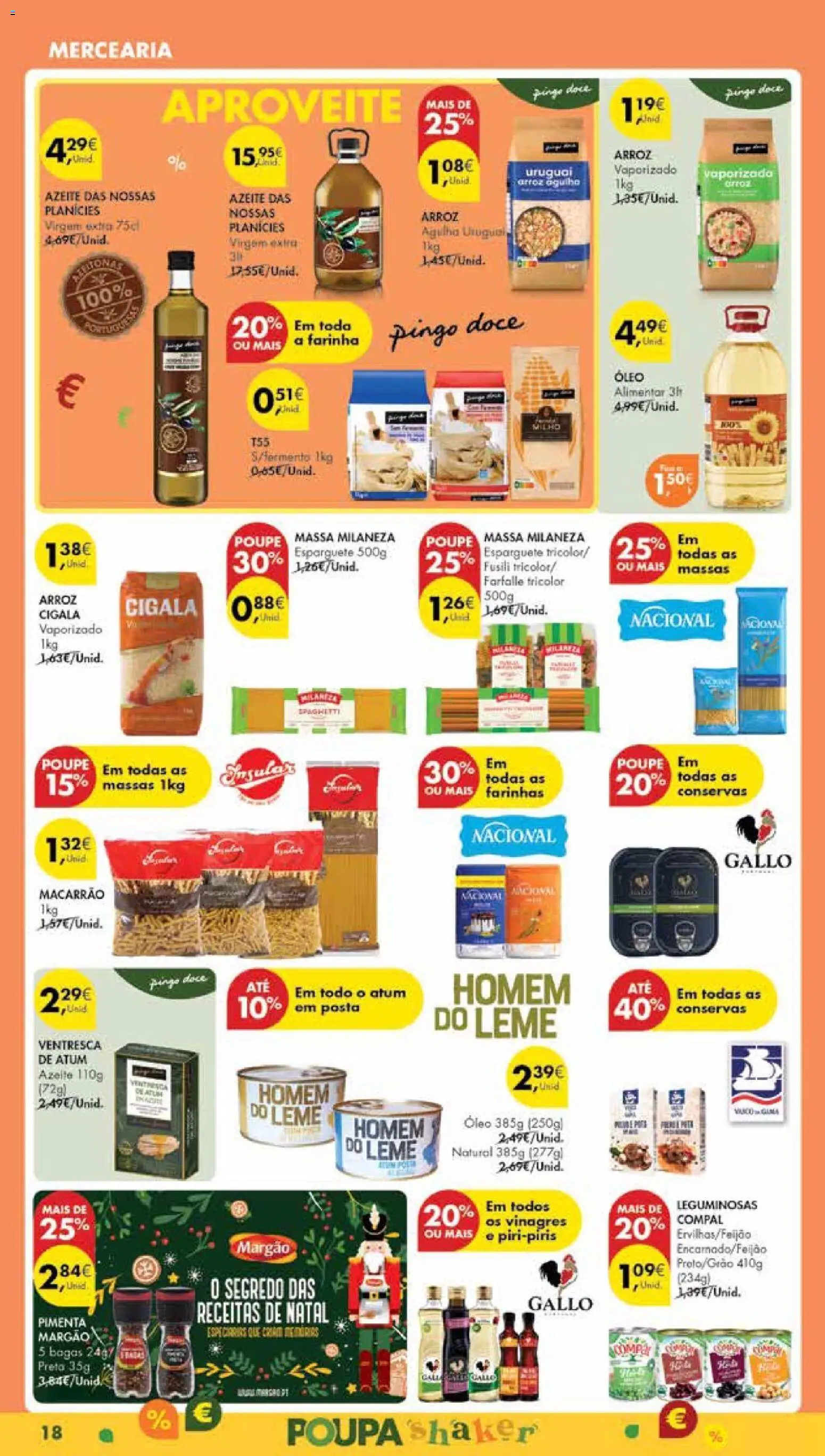 Pingo Doce Poupe Esta Semana Madeira │ válido de 25.11.2025 | Página: 18 | Produtos: Esparguete, Azeite, Pimenta, Massa milaneza