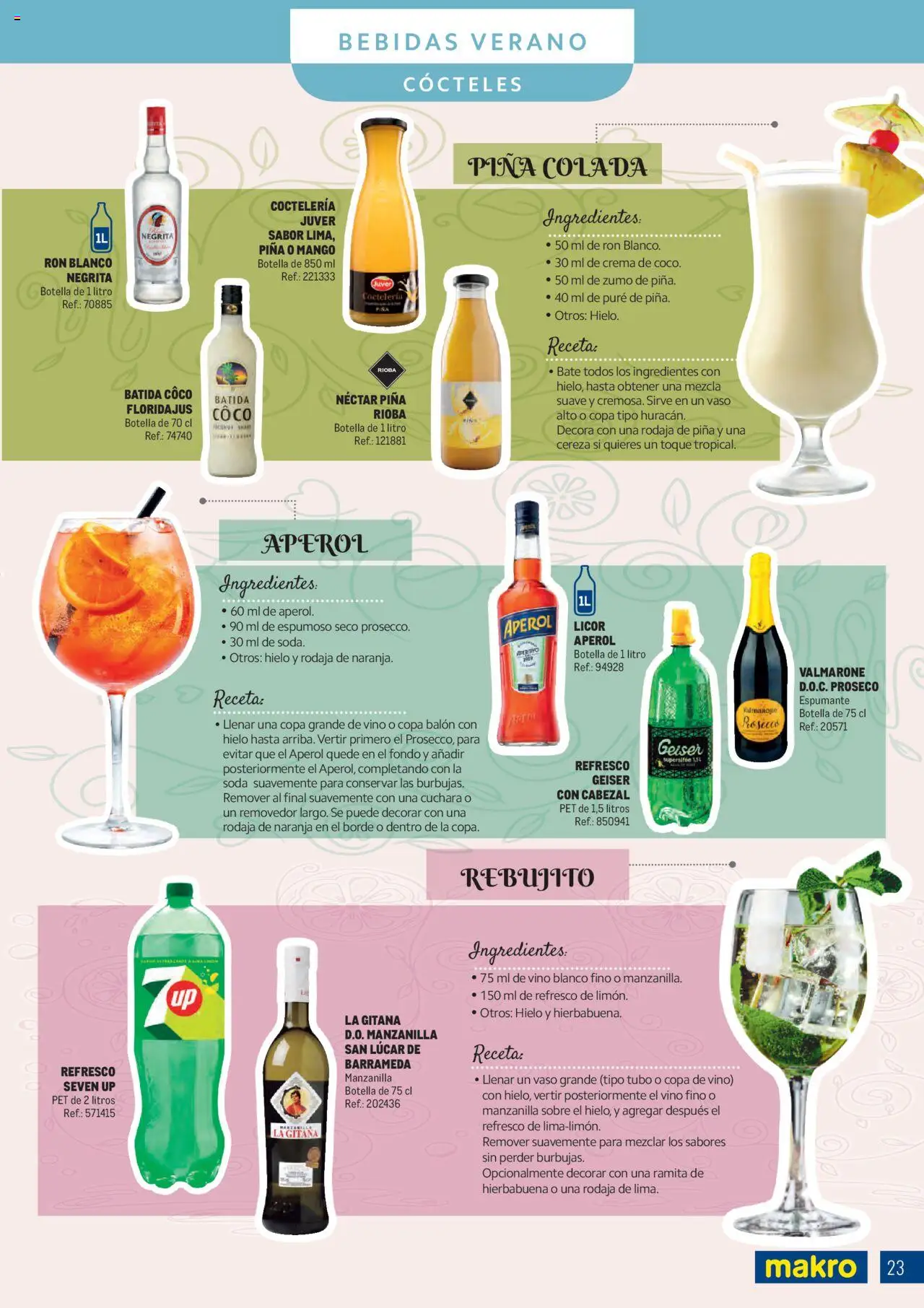 Makro - Bebidas Especial Verano Centro │ válido desde el 04.08.2025 | Página: 23 | Productos: Licor, Vino, Crema, Ρούτερ