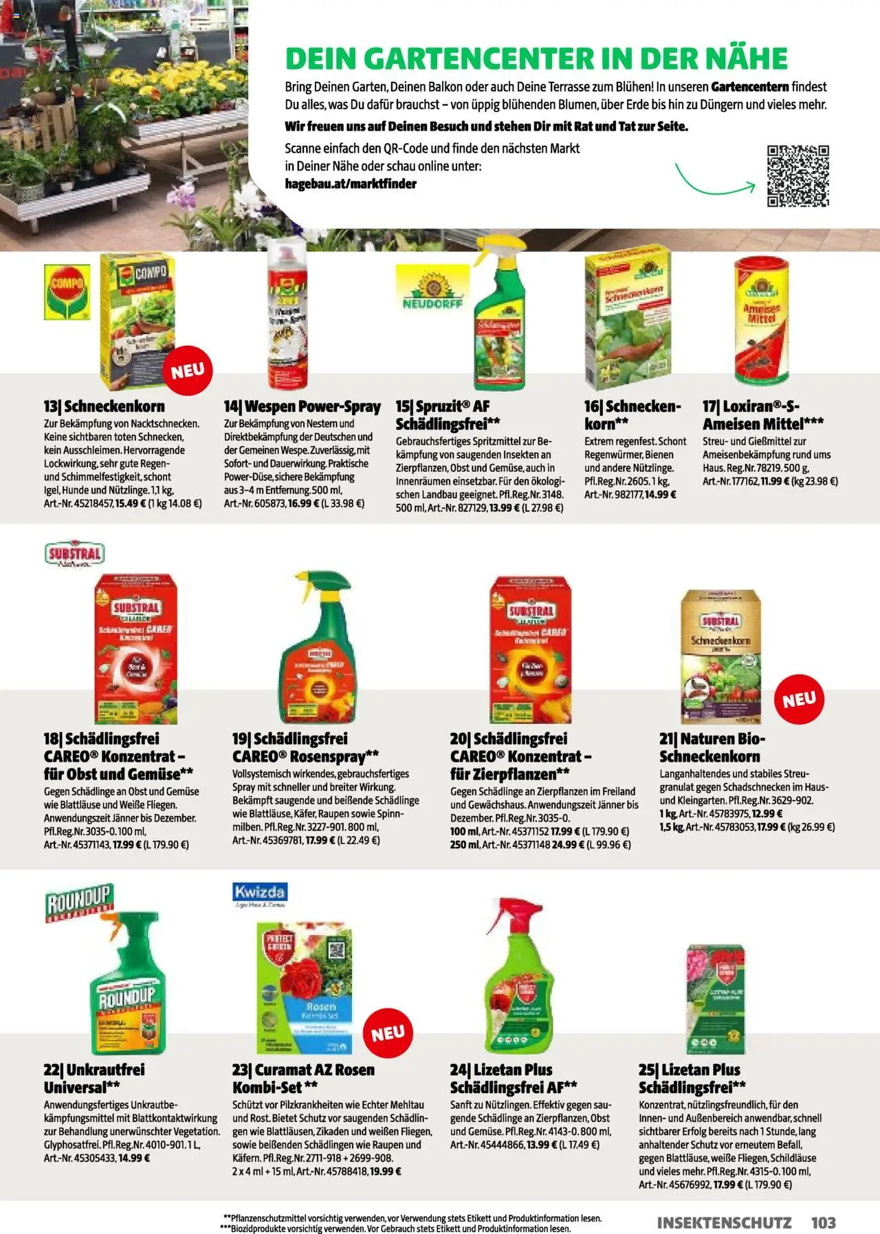 Hagebau Gartenkatalog 2025 gültig ab 05.03.2025 | Seite: 103 | Produkte: Wasser, Gemüse, Obst