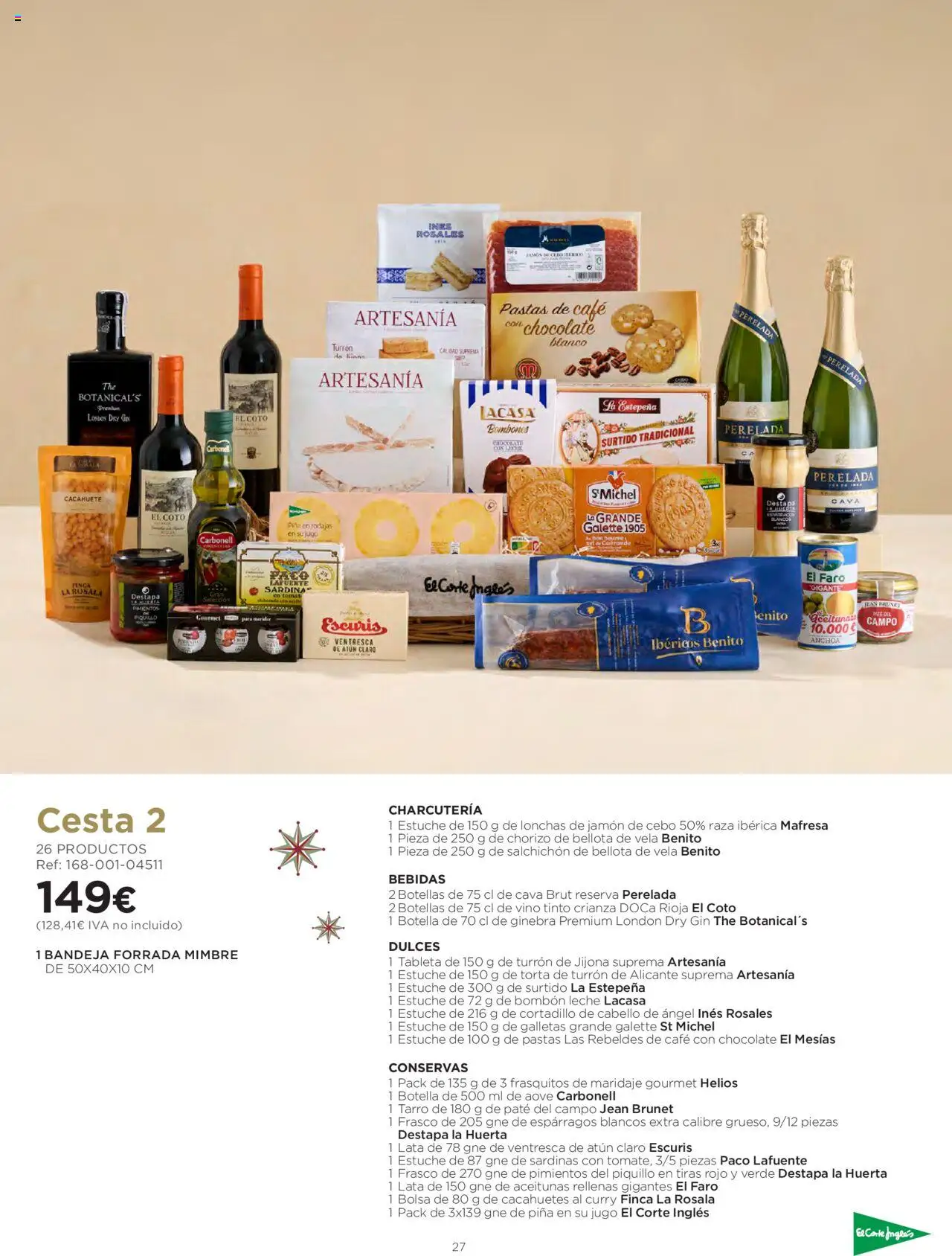 El Corte Inglés ofertas │ válido desde el 06.10.2025 | Página: 27 | Productos: Vino, Piña, Galletas, Bolsa