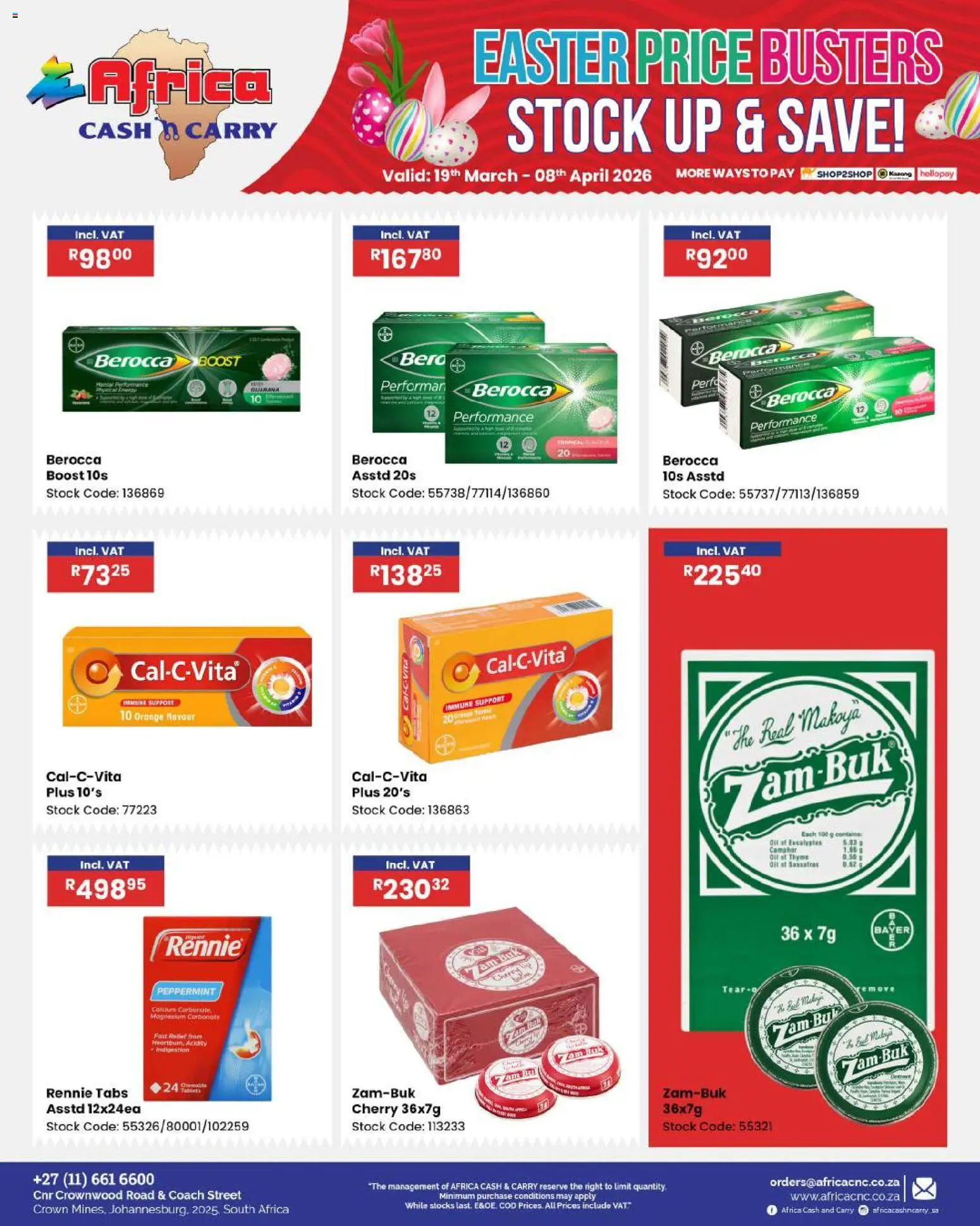 New Africa Cash & Carry catalogue – valid from 19.03.2026 | Page: 52 | Products: Wallet, Oil, Stock