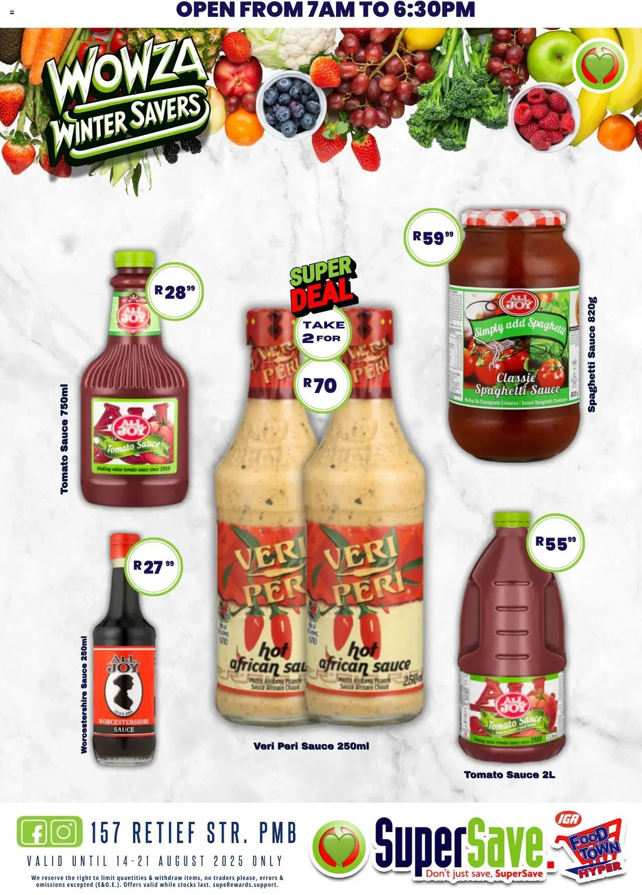 Super Save Specials │ valid from 14.08.2025 | Page: 32 | Products: Tomato sauce, Sauce, Worcestershire sauce