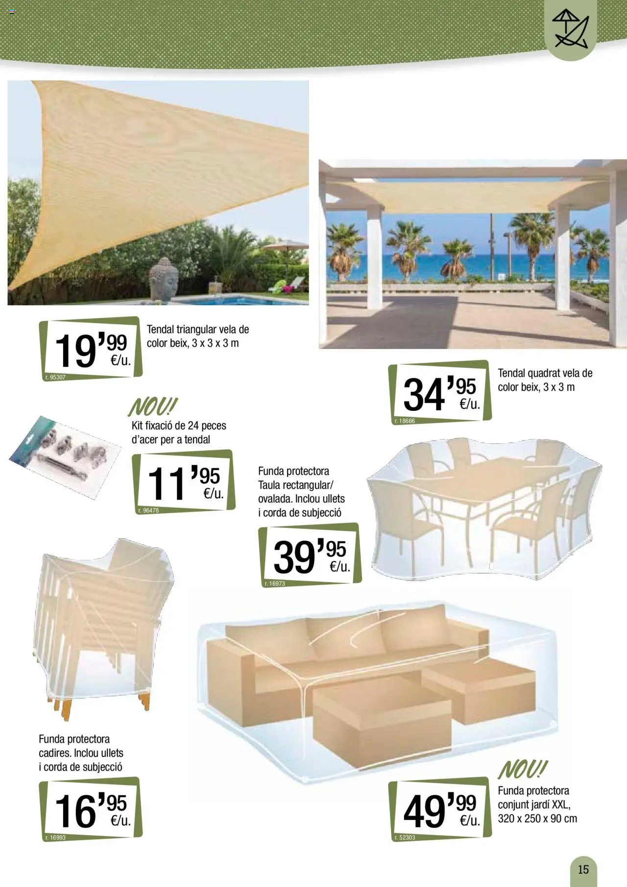 Bonpreu - Catálogo de camping y jardín │ válido desde el 18.03.2025 | Página: 15 | Productos: Vela, Funda