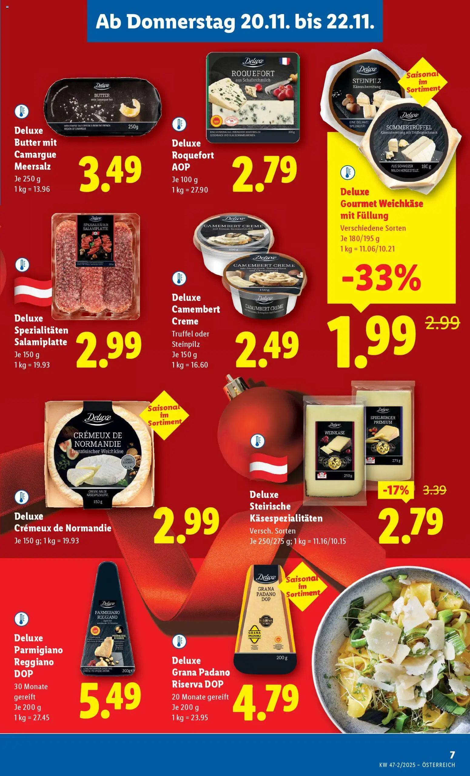 Lidl Flugblatt - Oberpullendorf, Güssing, Oberwart gültig ab 20.11.2025 | Seite: 9 | Produkte: Milch, Butter, Creme